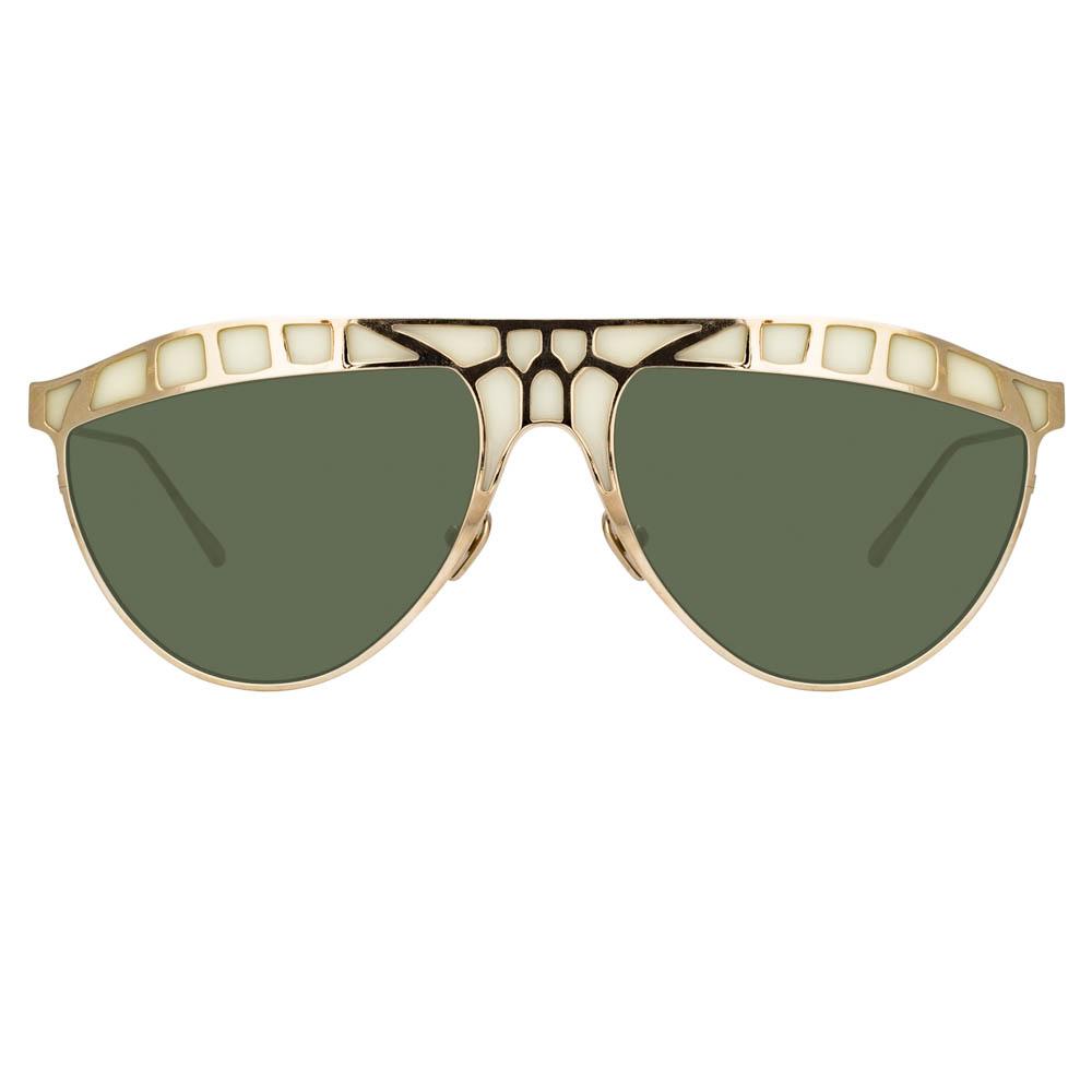 Color_LFL1005C4SUN - Huston Aviator Sunglasses in Light Gold