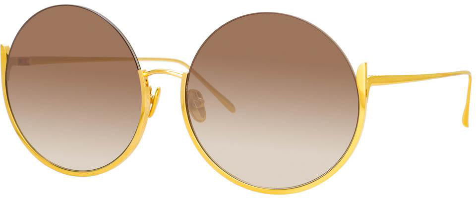Color_LFL1006C1SUN - Olivia Round Sunglasses in Yellow Gold