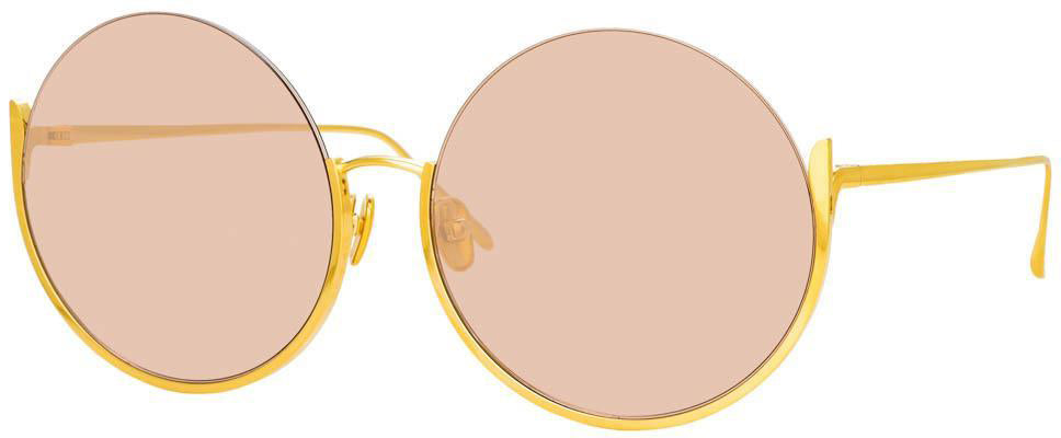 Color_LFL1006C3SUN - Olivia Round Sunglasses in Yellow Gold