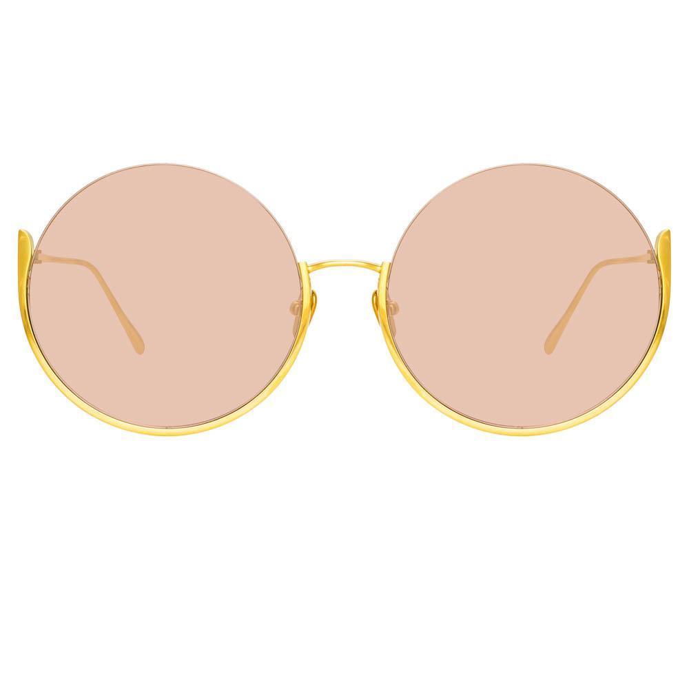 Color_LFL1006C5SUN - Olivia Round Sunglasses in Yellow Gold