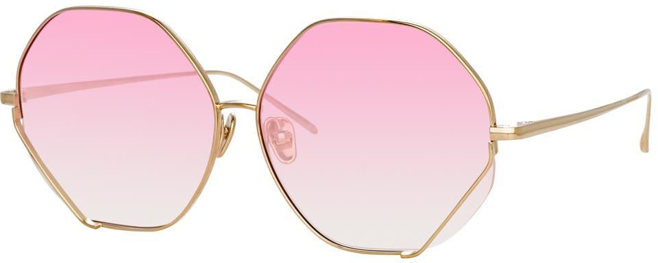 Color_LFL1010C3SUN - Fawcet Hexagon Sunglasses in Yellow Gold