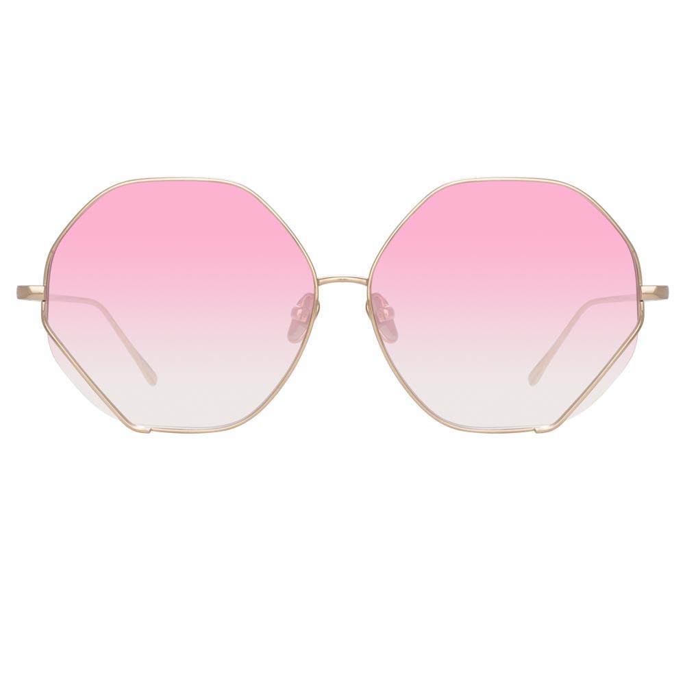 Color_LFL1010C3SUN - Fawcet Hexagon Sunglasses in Yellow Gold