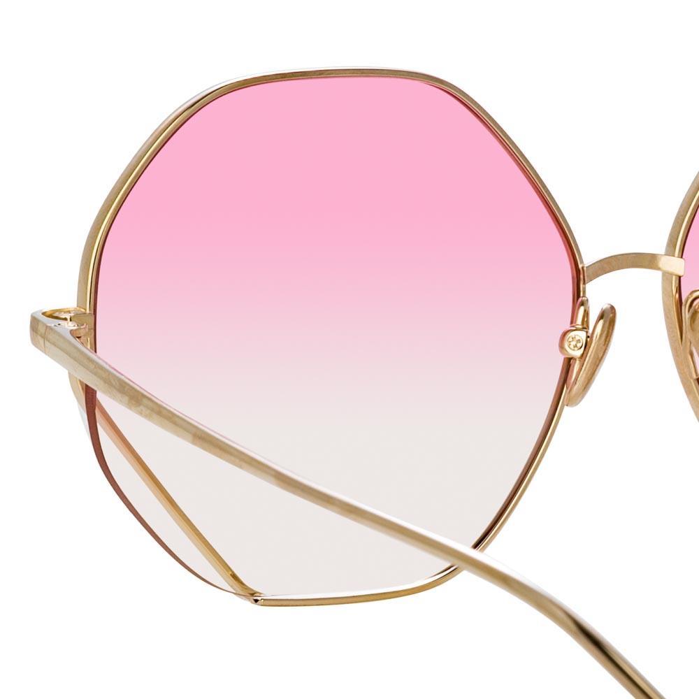 Color_LFL1010C3SUN - Fawcet Hexagon Sunglasses in Yellow Gold