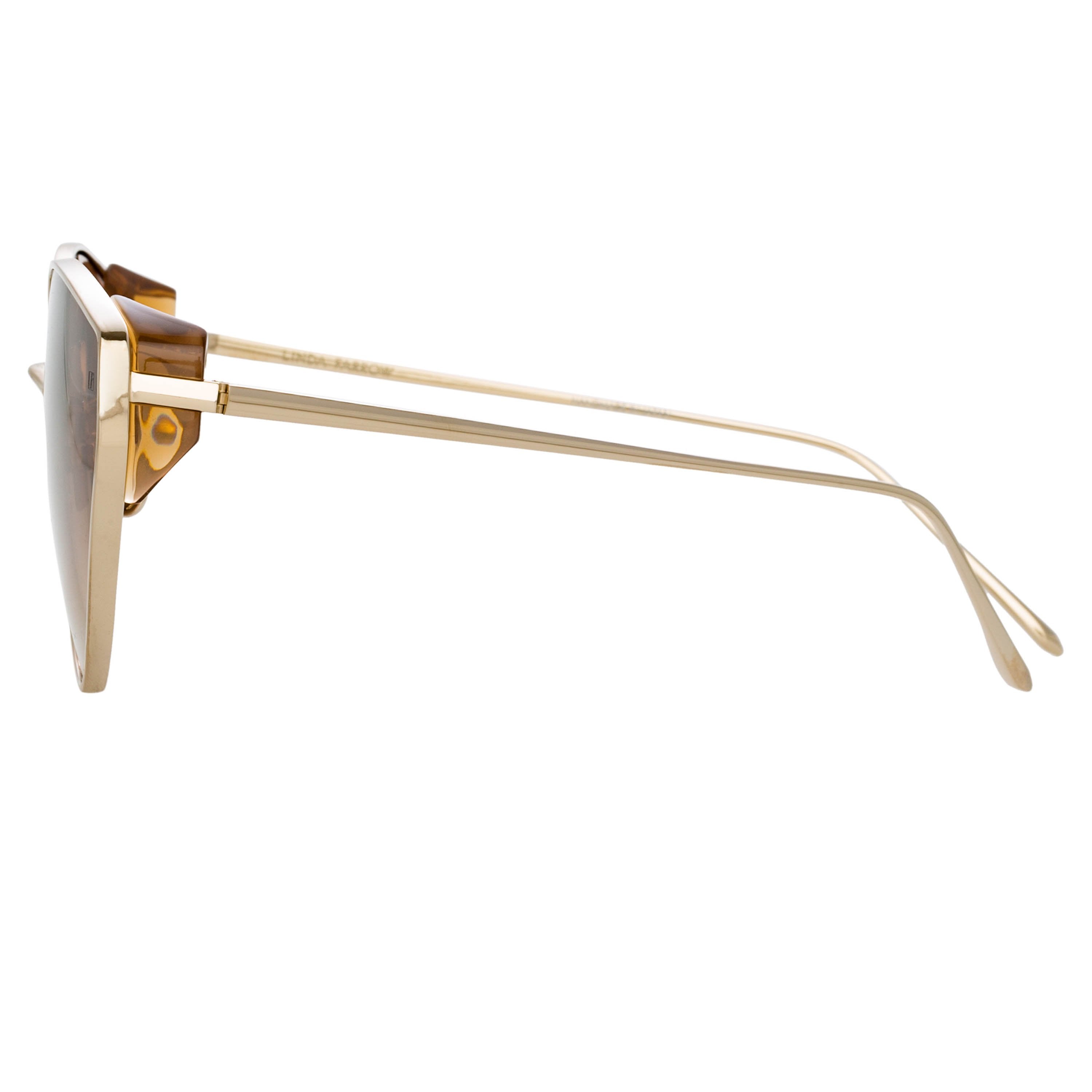 Color_LFL1029C2SUN - Liv Cat Eye Sunglasses in Light Gold and Brown