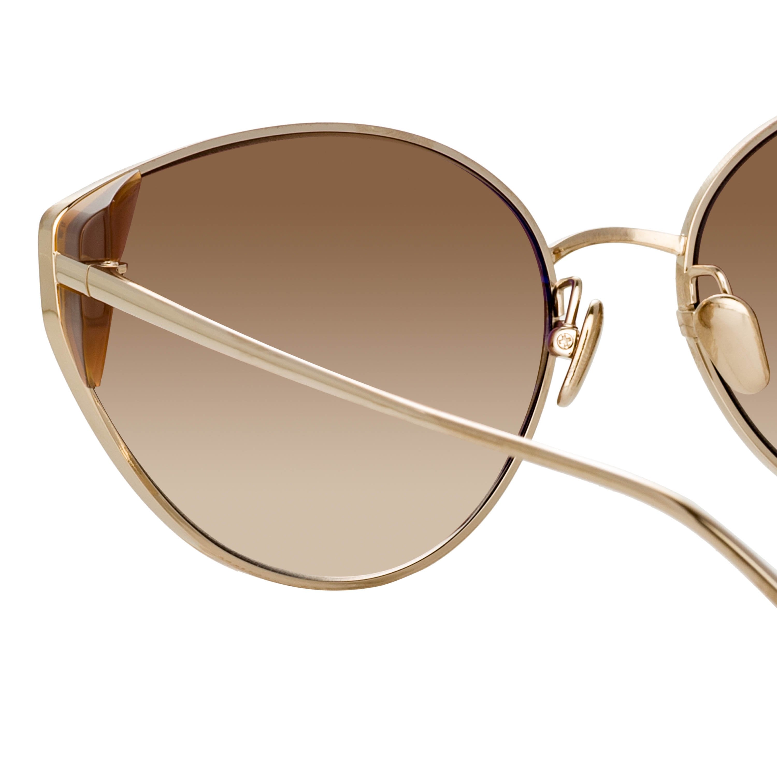 Color_LFL1029C2SUN - Liv Cat Eye Sunglasses in Light Gold and Brown