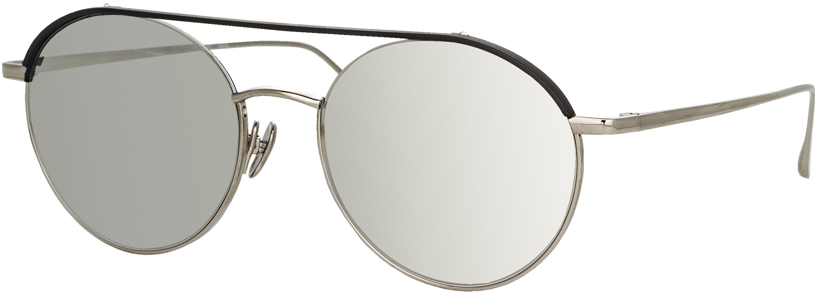 Color_LFL1031C3SUN - Dustin Round Sunglasses in Black and White Gold