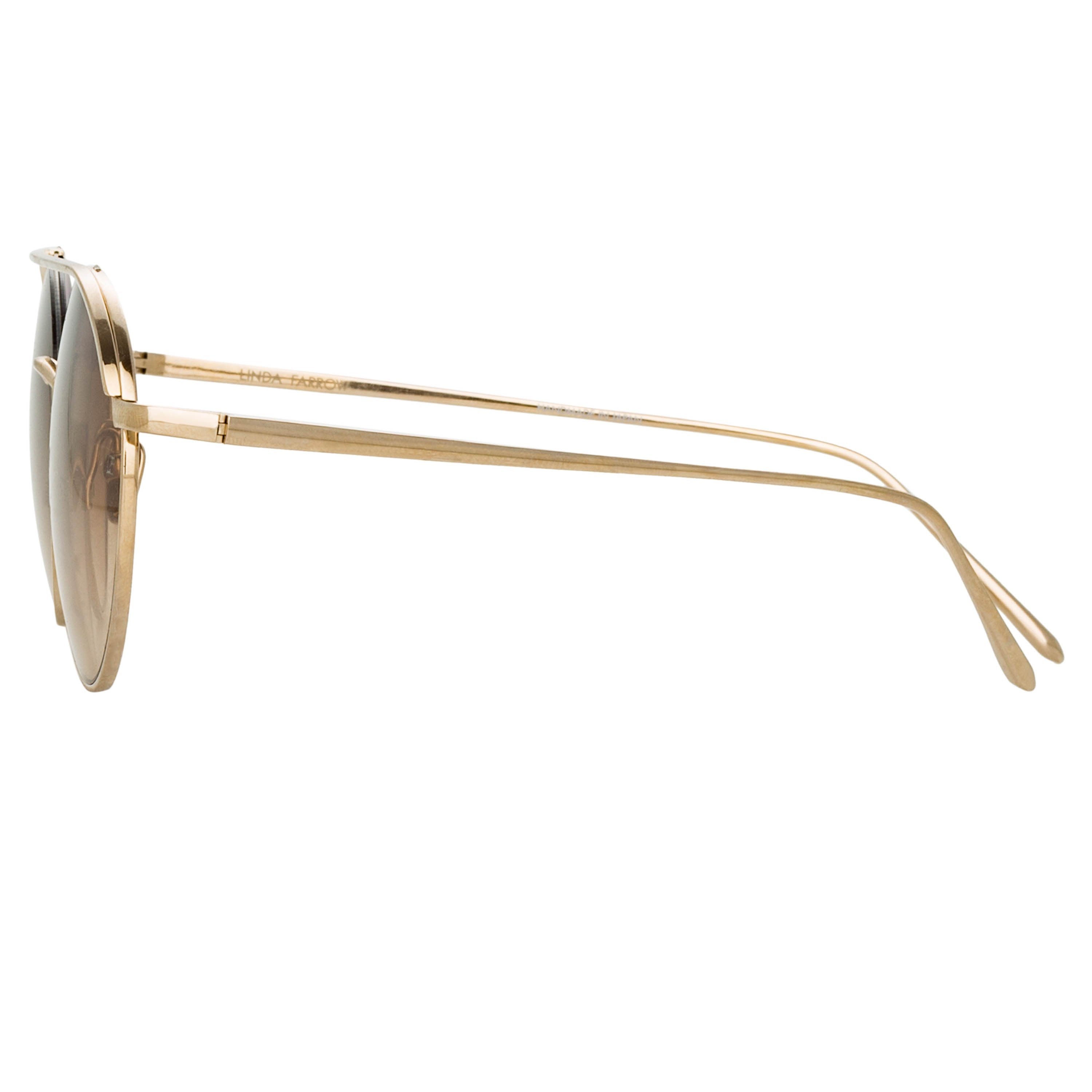 Color_LFL1031C4SUN - Dustin Round Sunglasses in Light Gold and Mocha
