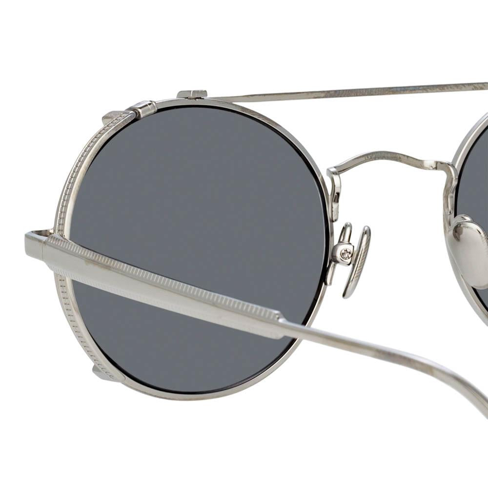 Color_LFL1038C5SUN - Jimi Oval Sunglasses in White Gold and Silver