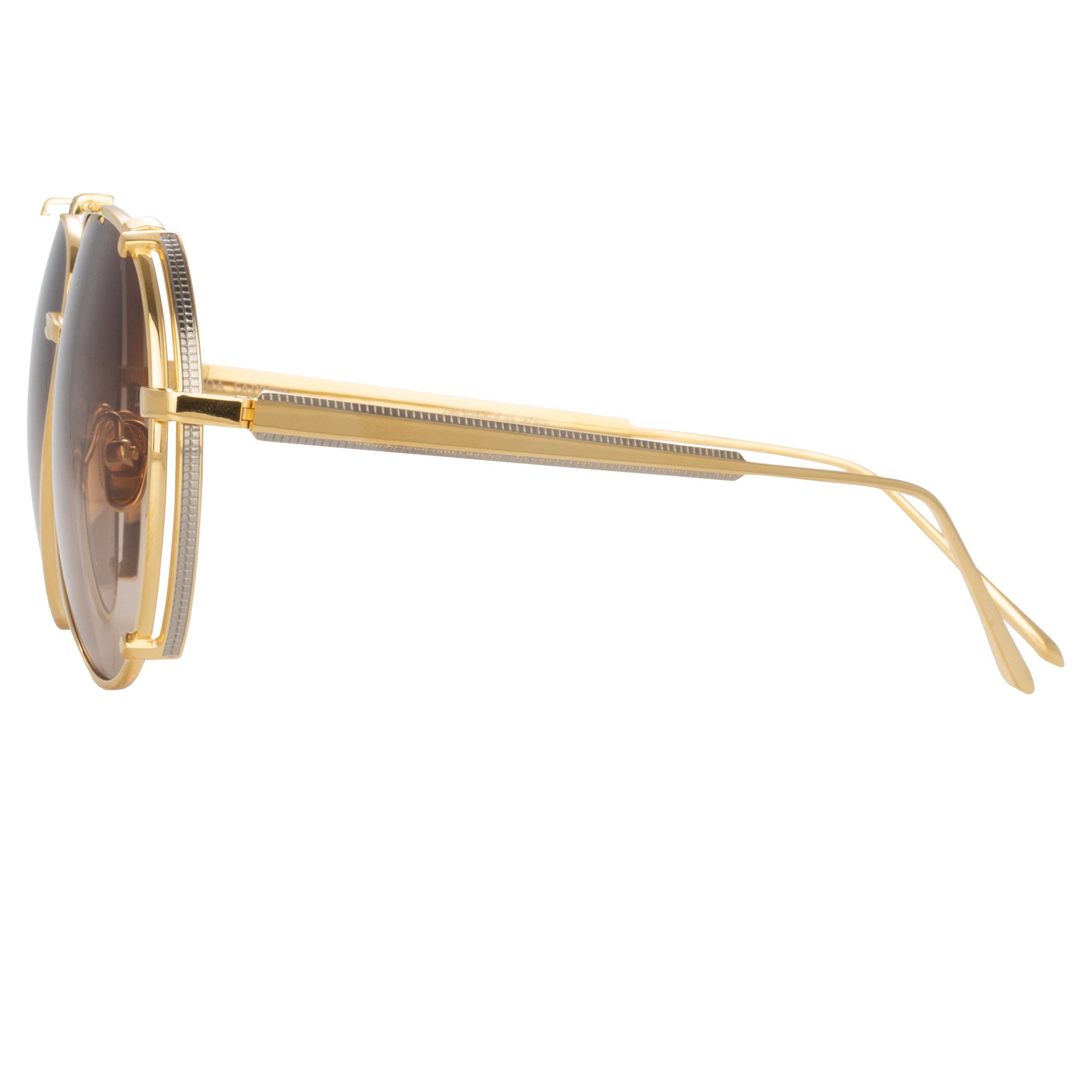 Color_LFL1039C1SUN - Newman Aviator Sunglasses in Yellow Gold