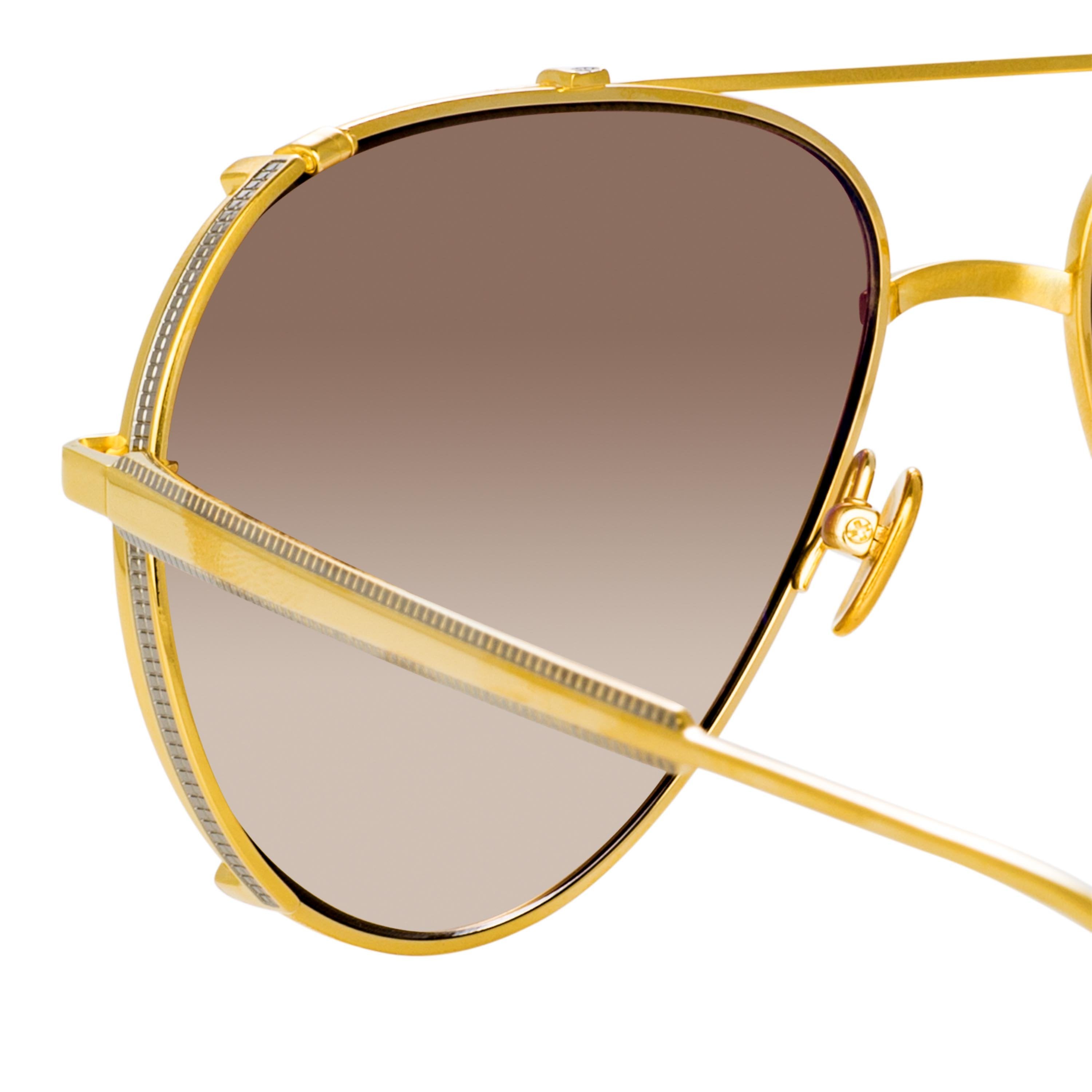 Color_LFL1039C1SUN - Newman Aviator Sunglasses in Yellow Gold