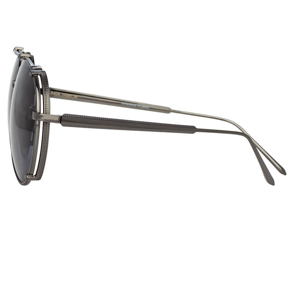 Color_LFL1039C6SUN - Newman Aviator Sunglasses in Nickel