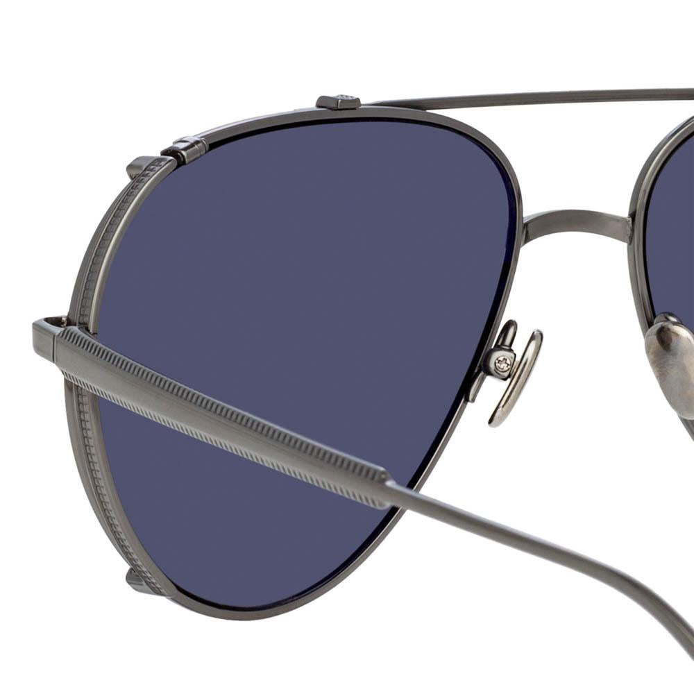 Color_LFL1039C6SUN - Newman Aviator Sunglasses in Nickel