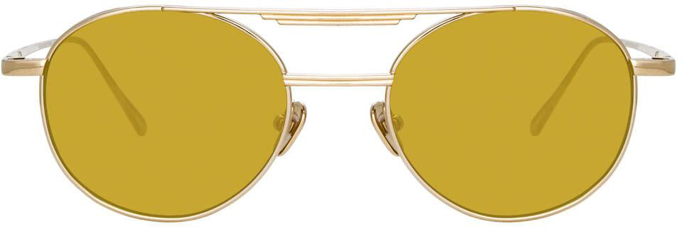 Color_LFL1046C2SUN - Lou Oval Sunglasses in Yellow Gold