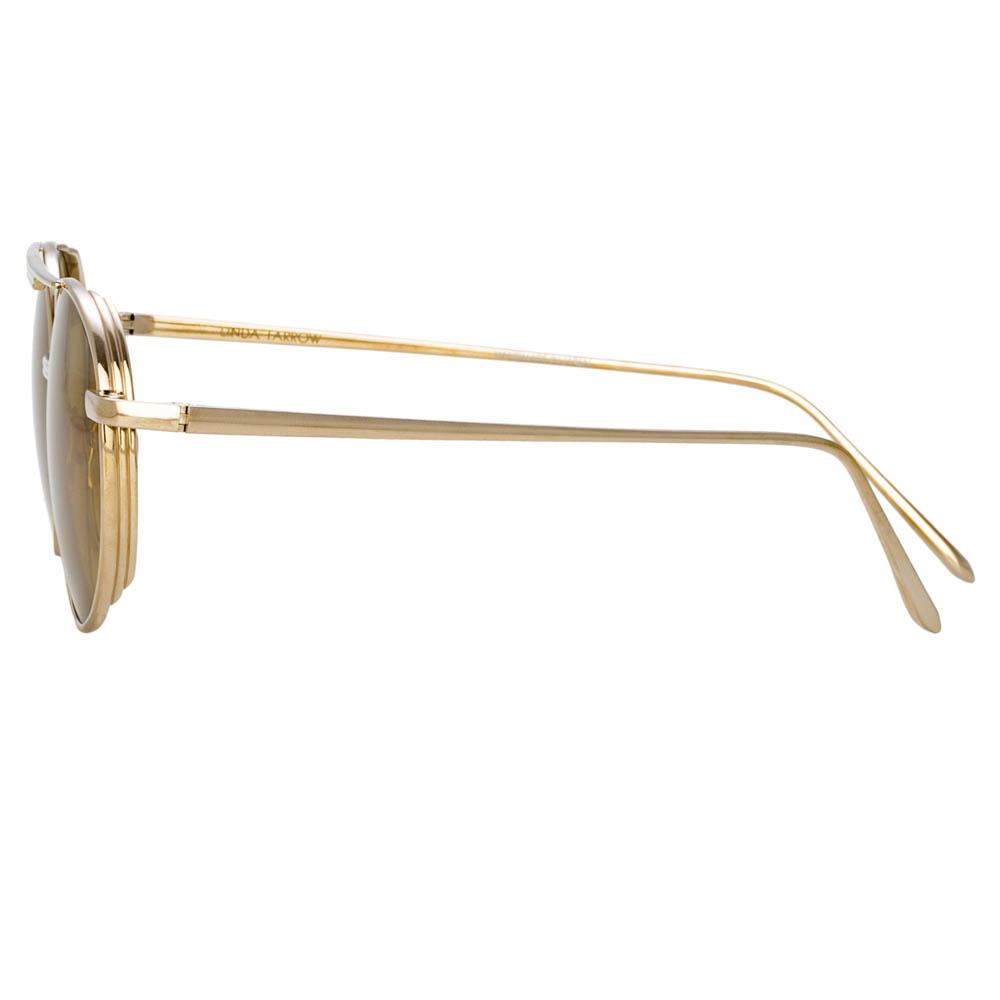 Color_LFL1046C2SUN - Lou Oval Sunglasses in Yellow Gold