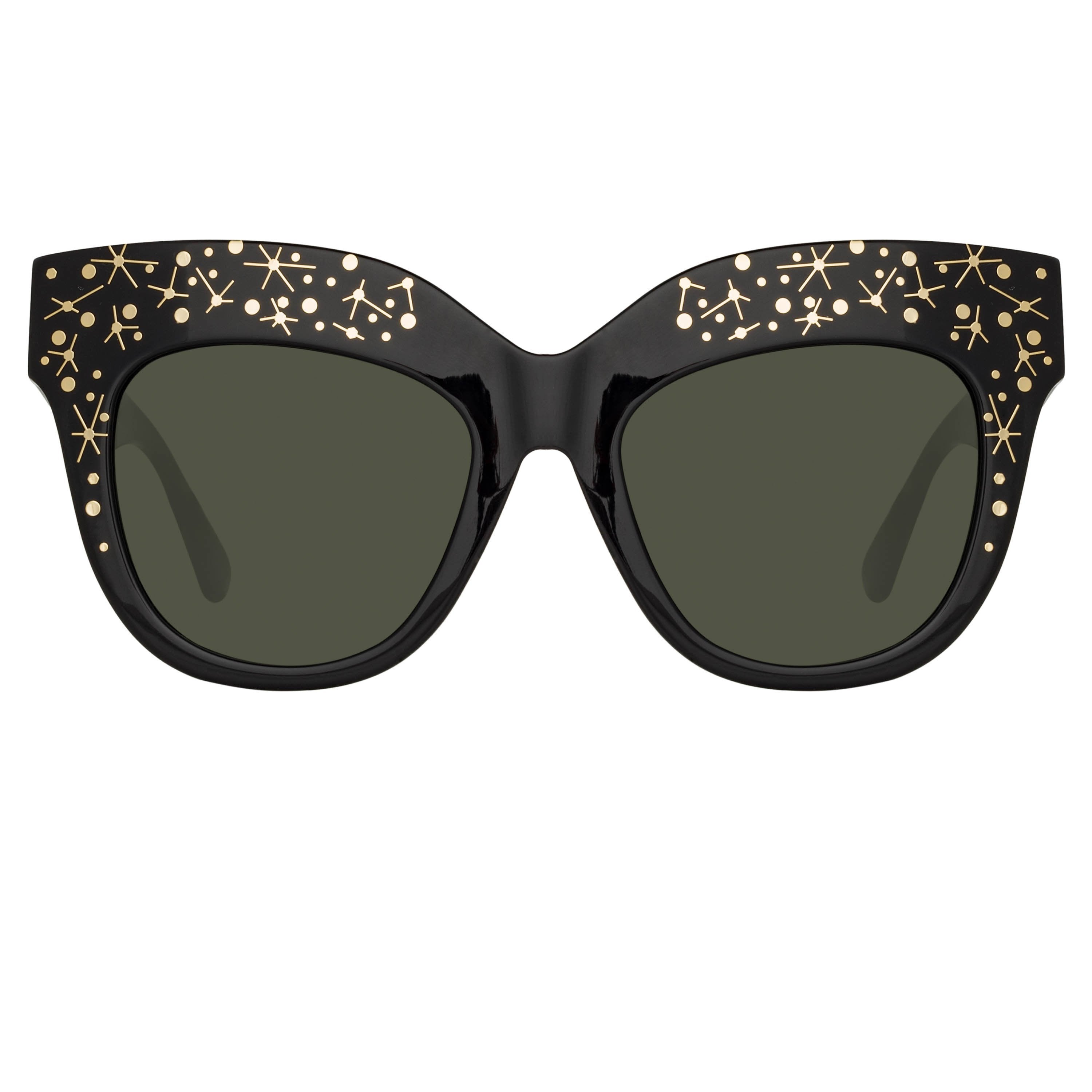 Color_LFL1049C10SUN - Dunaway Oversized Sunglasses in Sparkled Black