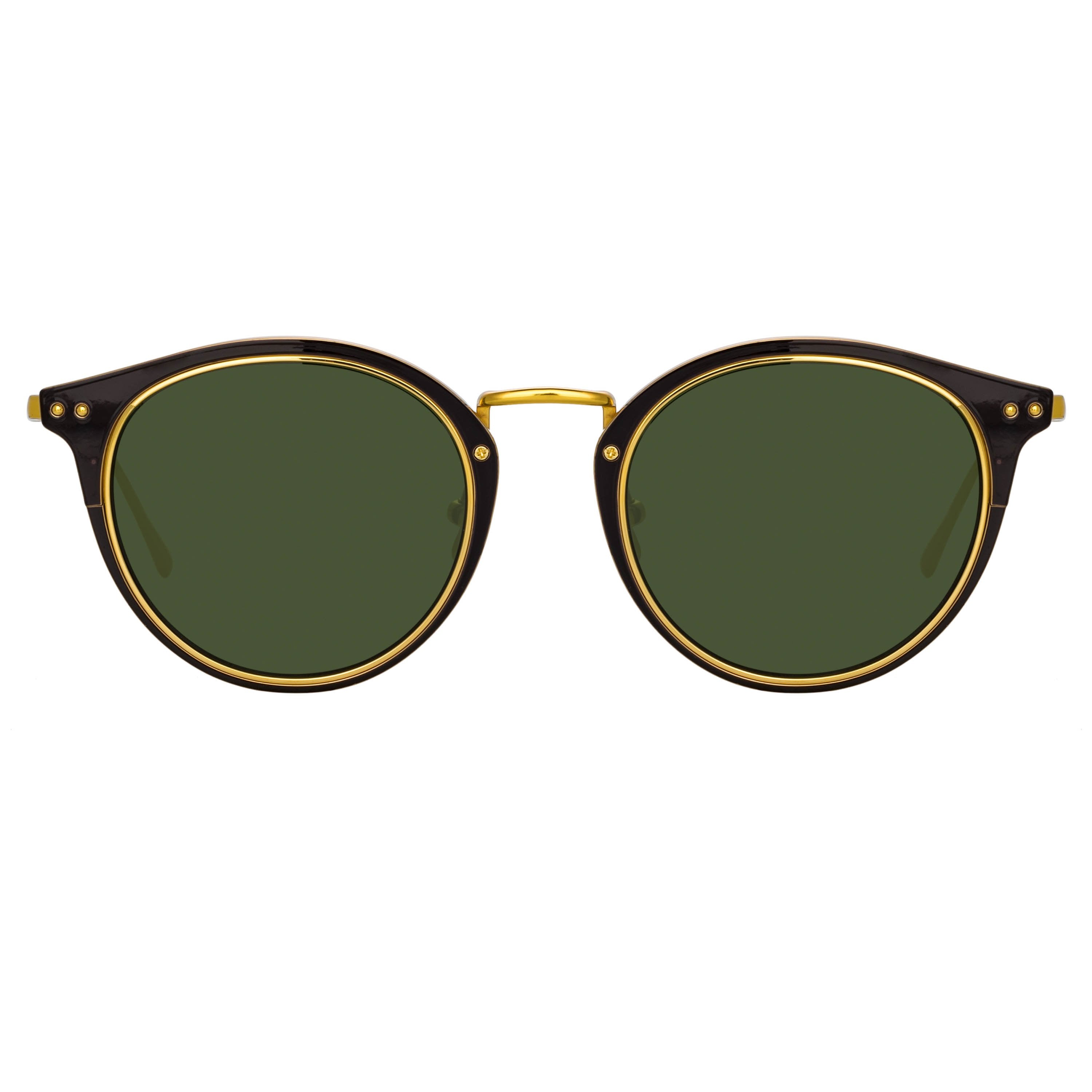 Color_LFL1051C1SUN - Cooper Oval Sunglasses in Yellow Gold and Green