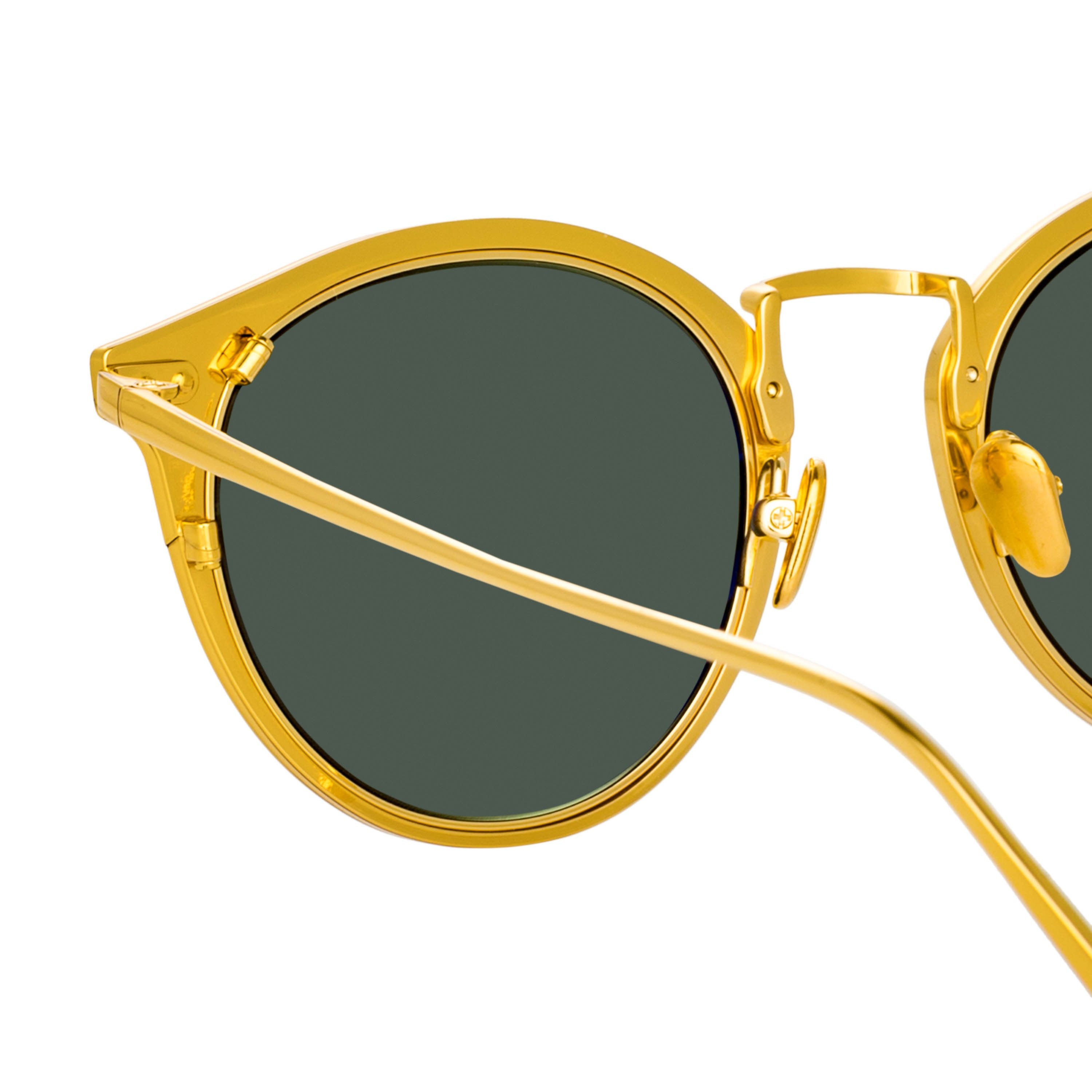Color_LFL1051C1SUN - Cooper Oval Sunglasses in Yellow Gold and Green