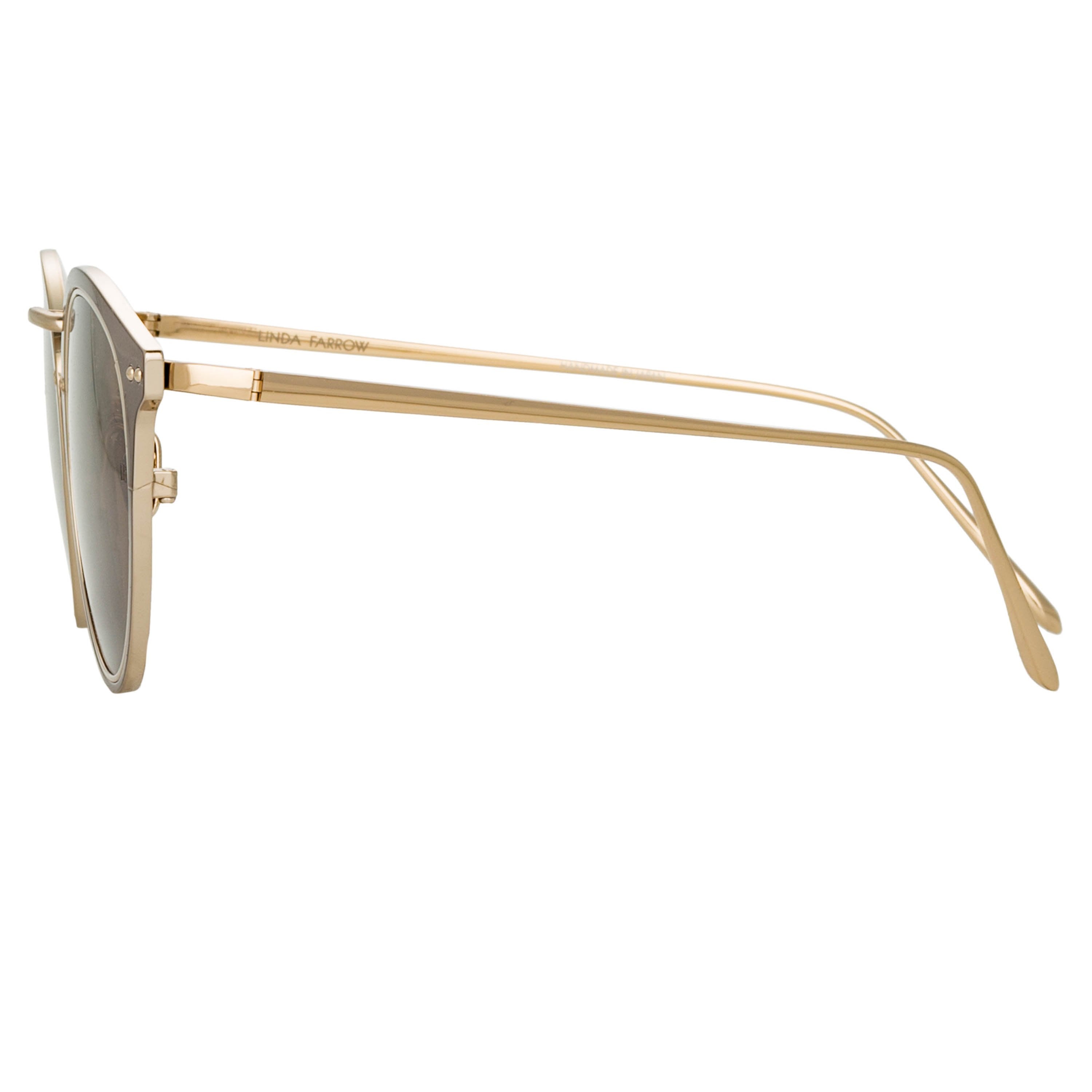 Color_LFL1051C3SUN - Cooper Oval Sunglasses in Light Gold and Brown