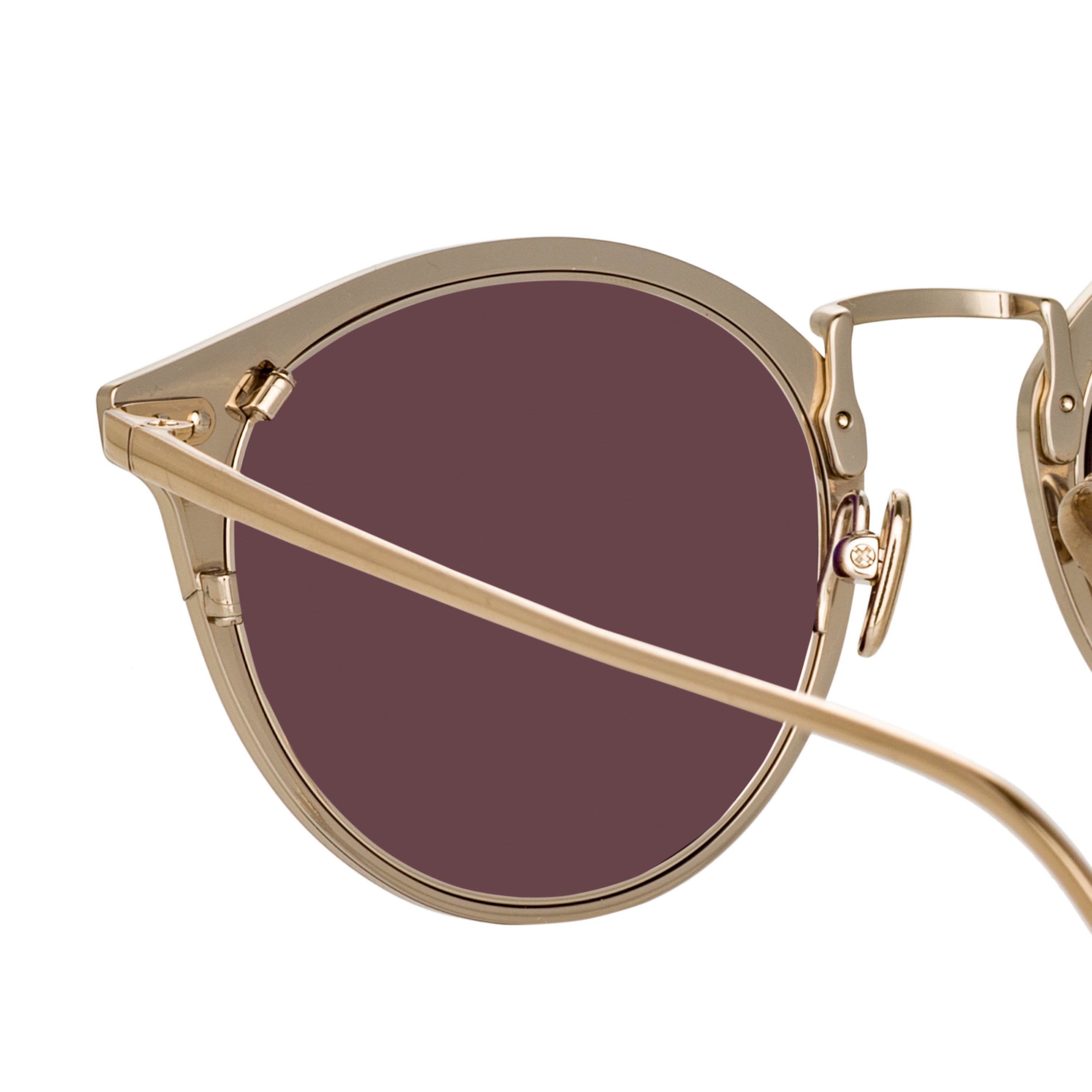 Color_LFL1051C3SUN - Cooper Oval Sunglasses in Light Gold and Brown