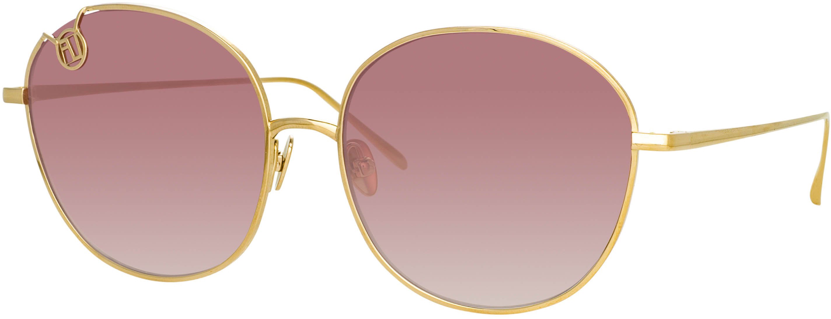 Color_LFL1054C2SUN - Hannah Cat Eye Sunglasses in Light Gold and Burgundy