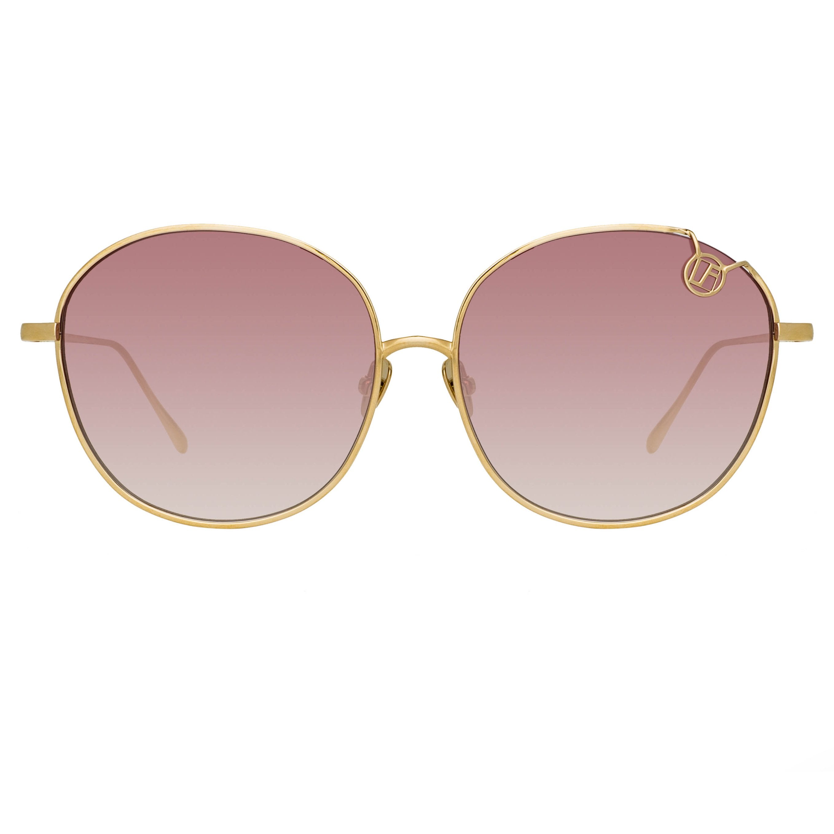 Color_LFL1054C2SUN - Hannah Cat Eye Sunglasses in Light Gold and Burgundy