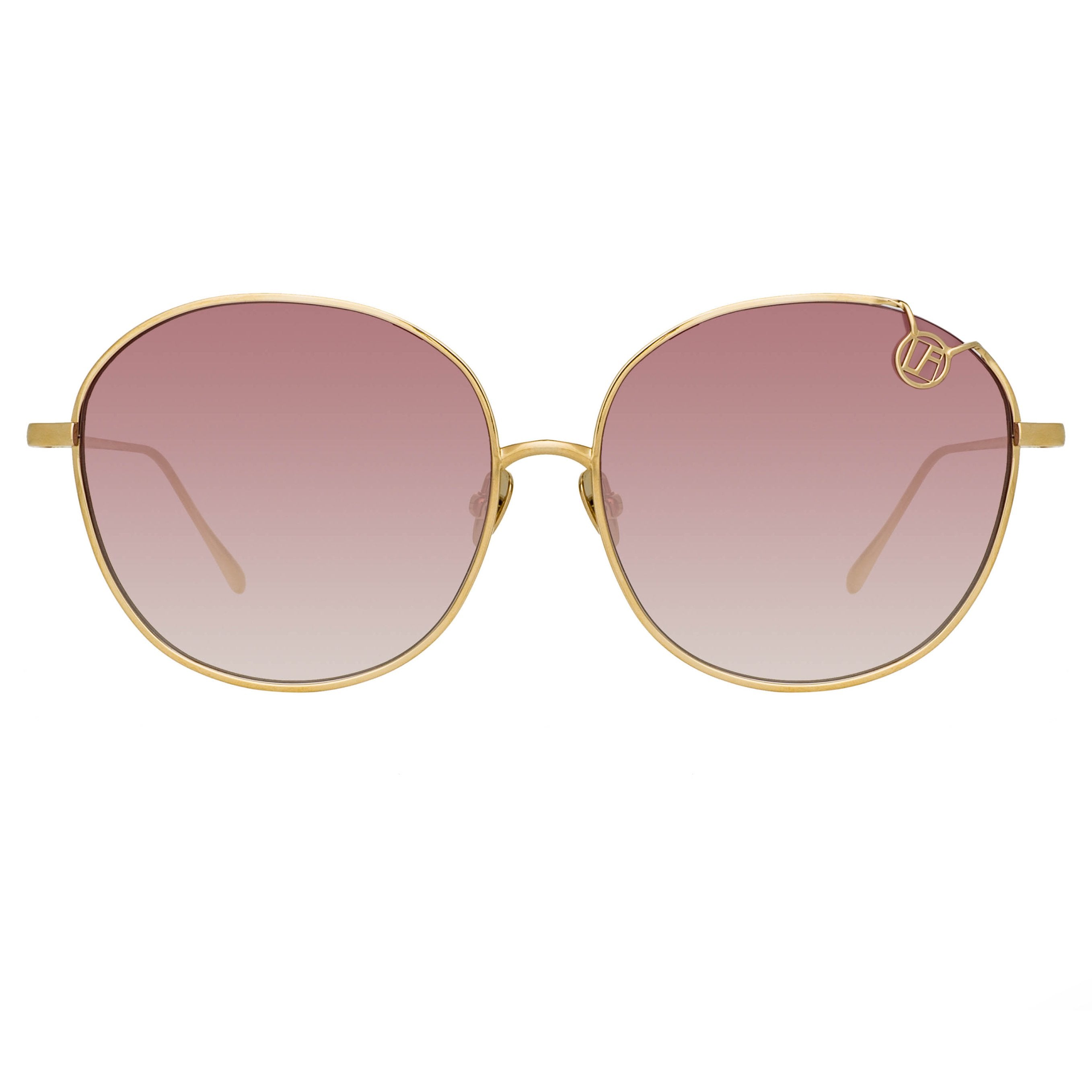 Color_LFL1054C2SUN - Hannah Cat Eye Sunglasses in Light Gold and Burgundy