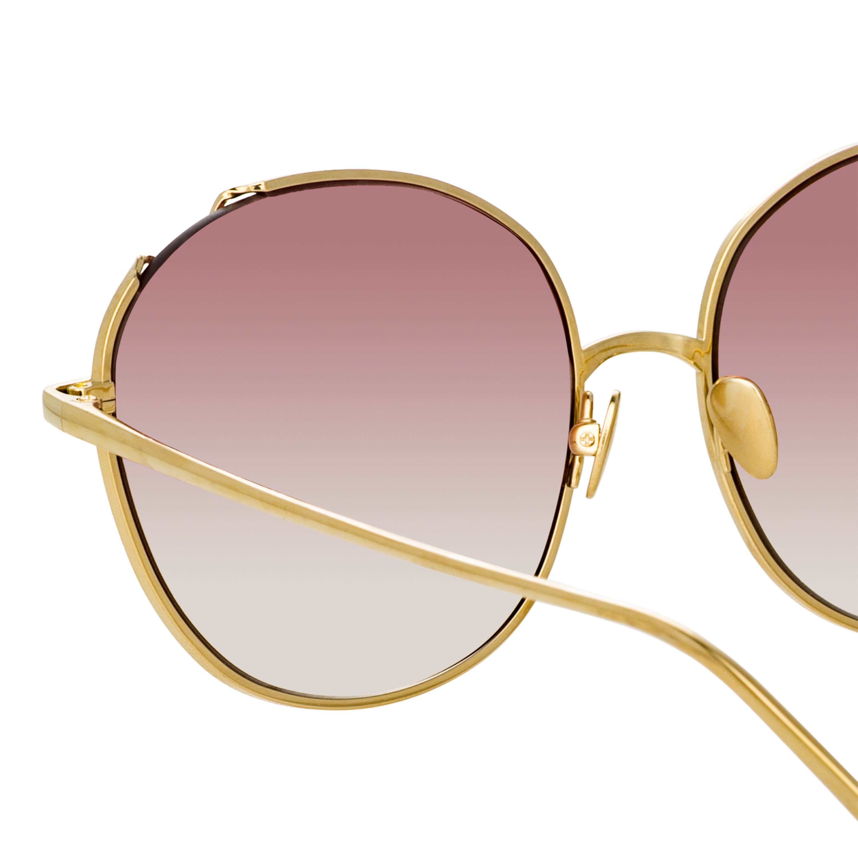 Color_LFL1054C2SUN - Hannah Cat Eye Sunglasses in Light Gold and Burgundy