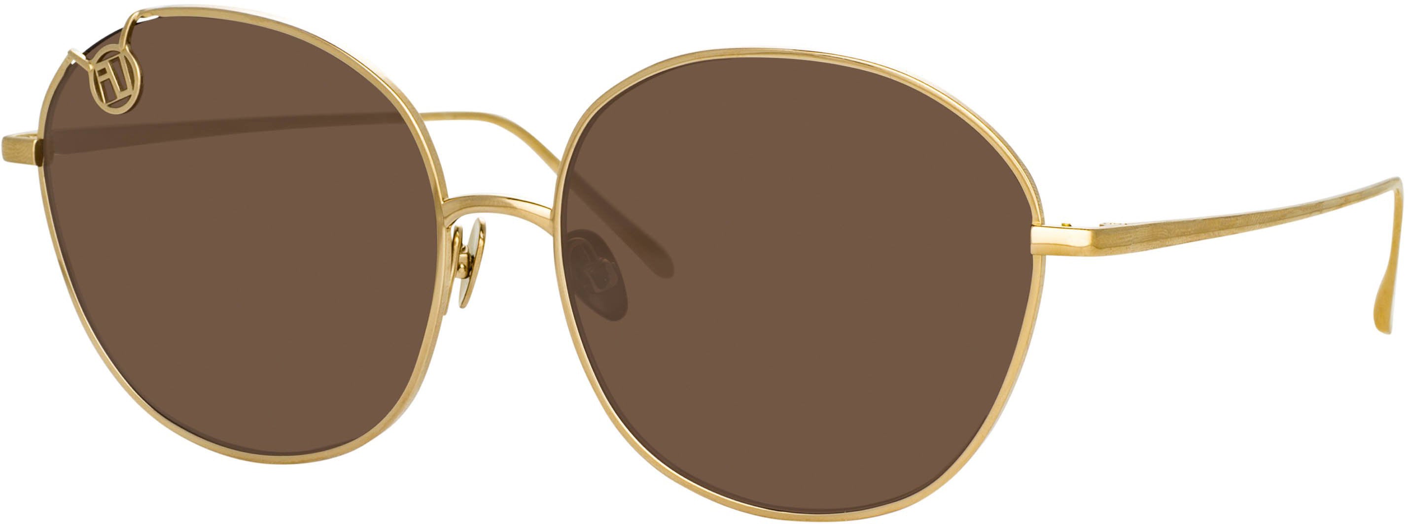 Color_LFL1054C3SUN - Hannah Cat Eye Sunglasses in Light Gold and Brown