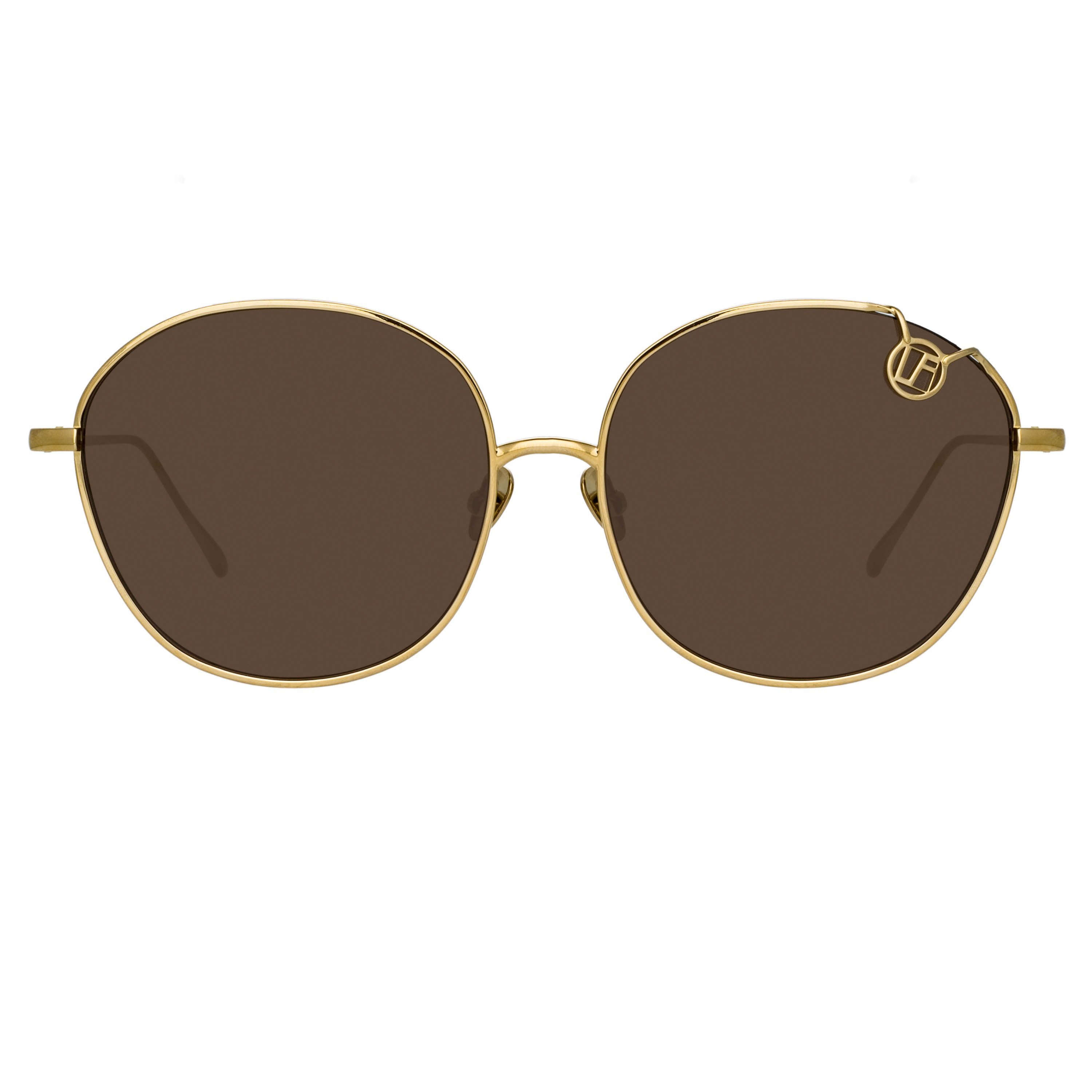 Color_LFL1054C3SUN - Hannah Cat Eye Sunglasses in Light Gold and Brown