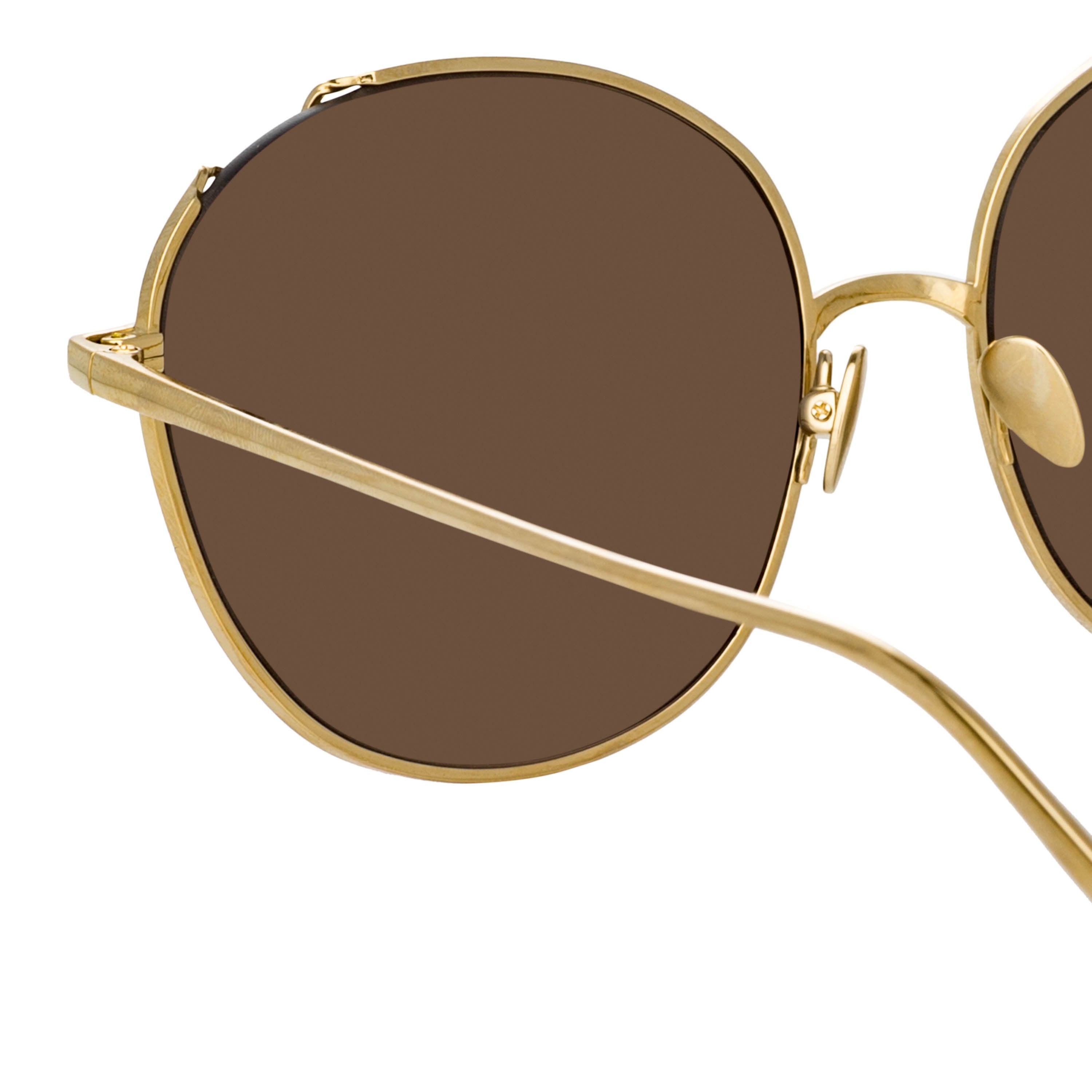 Color_LFL1054C3SUN - Hannah Cat Eye Sunglasses in Light Gold and Brown