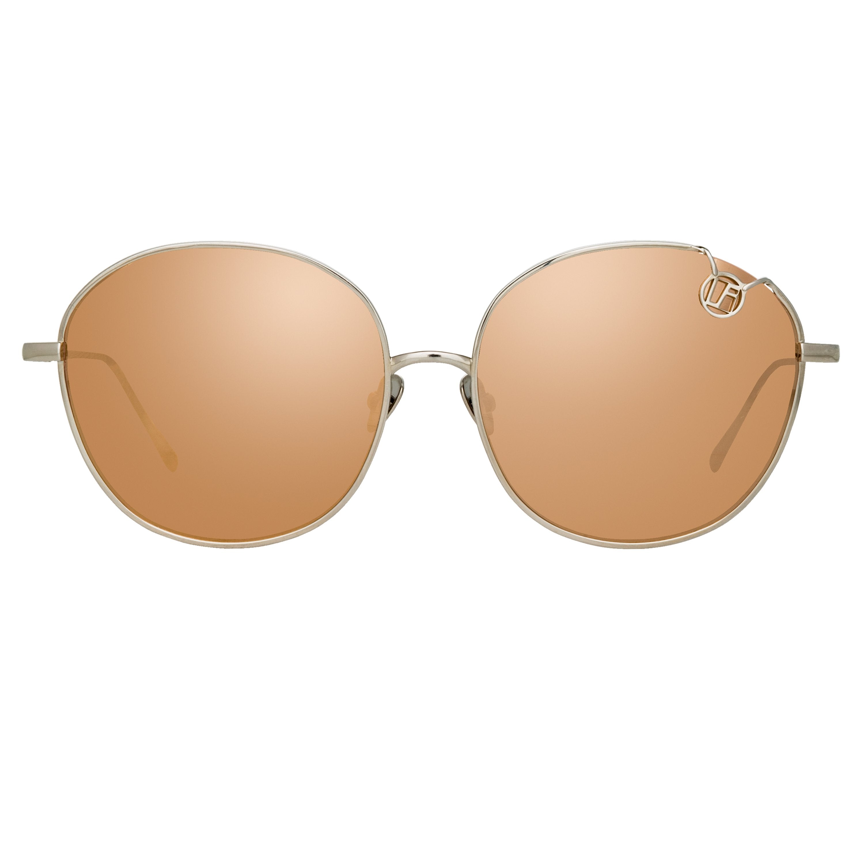 Color_LFL1054C4SUN - Hannah Cat Eye Sunglasses in White Gold and Rose Gold Lenses