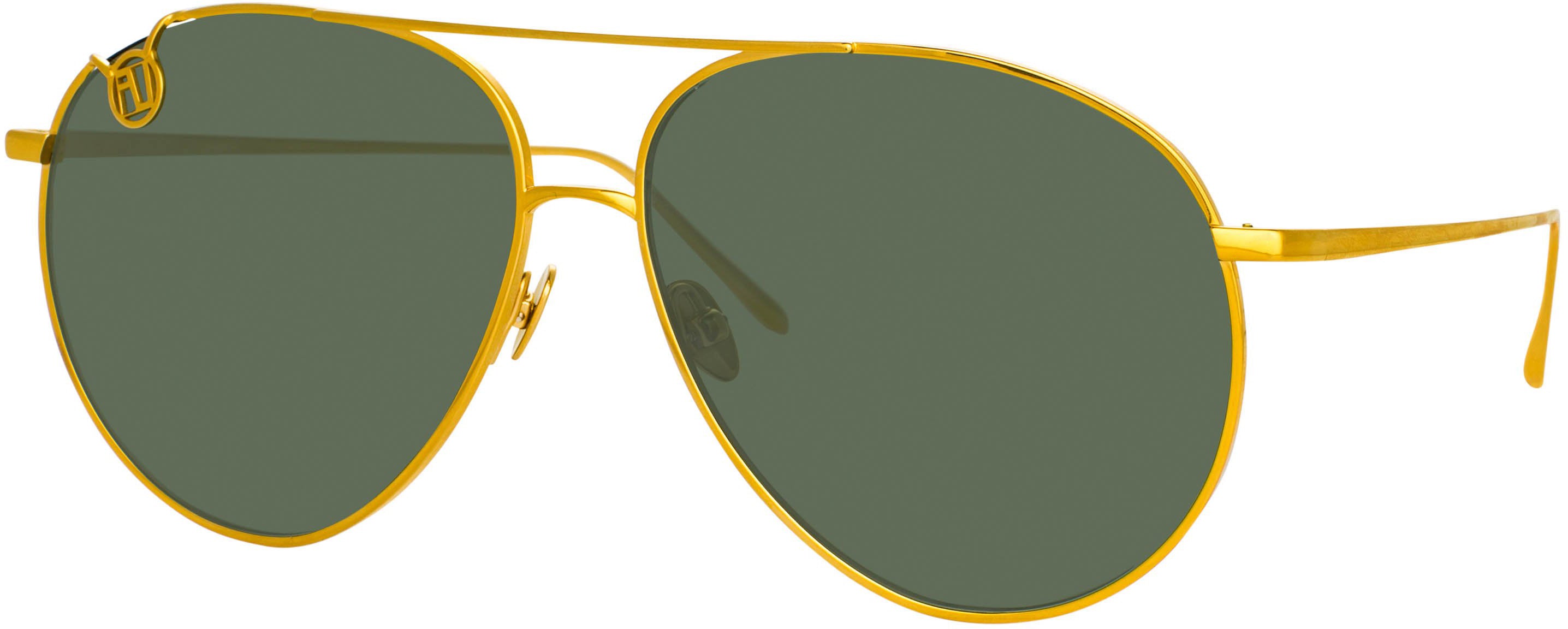 Color_LFL1055C1SUN - Joni Aviator Sunglasses in Yellow Gold and Green