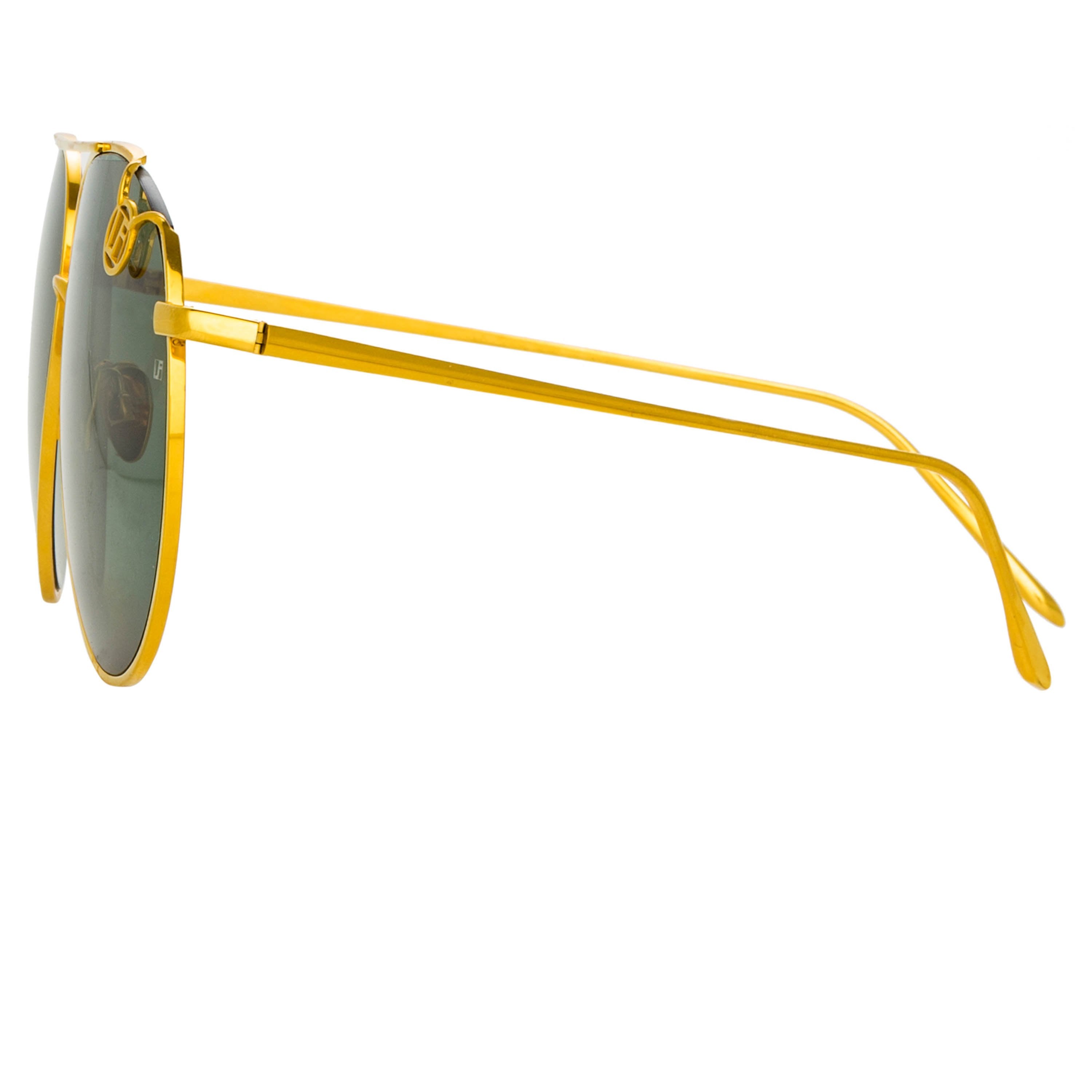 Color_LFL1055C1SUN - Joni Aviator Sunglasses in Yellow Gold and Green