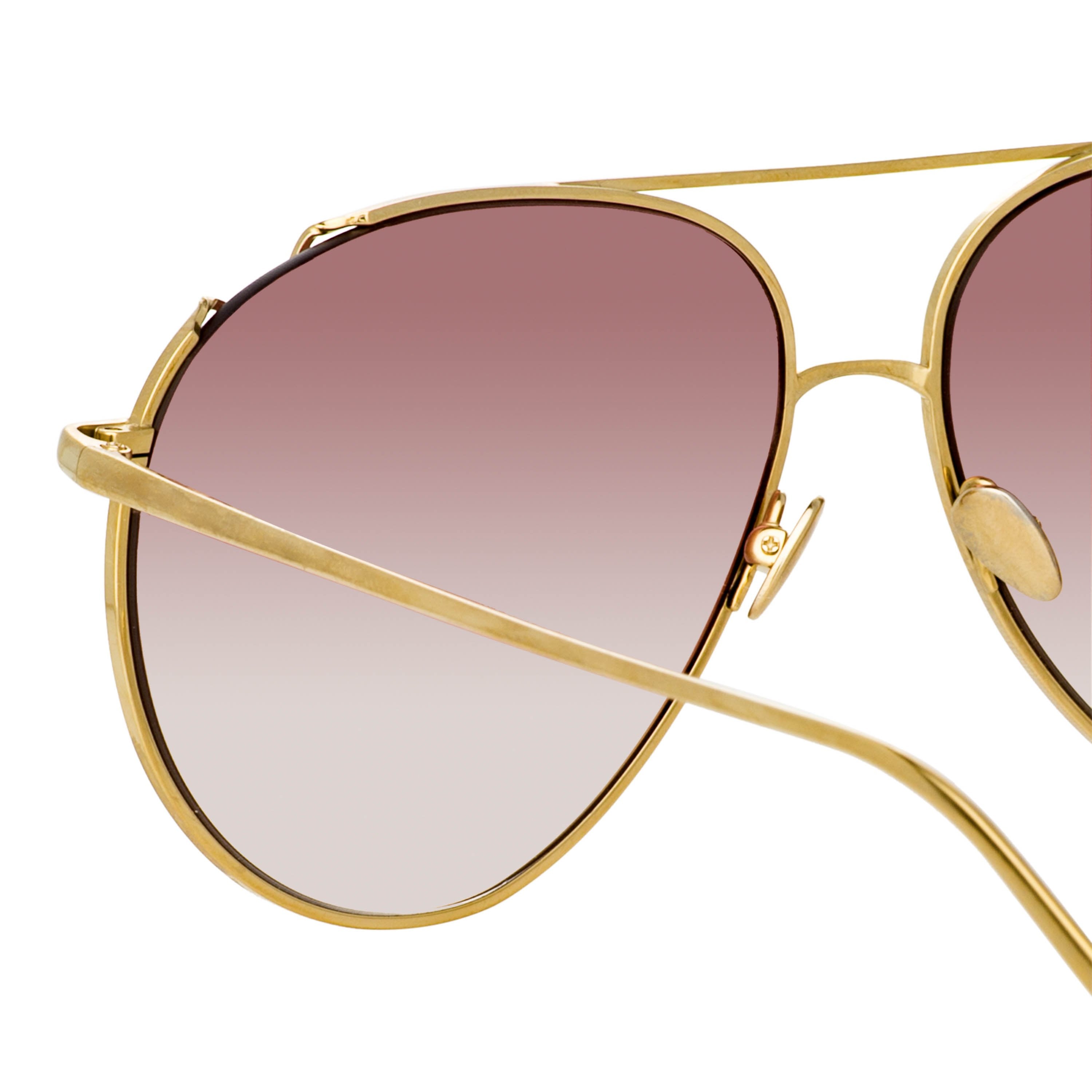 Color_LFL1055C2SUN - Joni Aviator Sunglasses in Light Gold and Burgundy