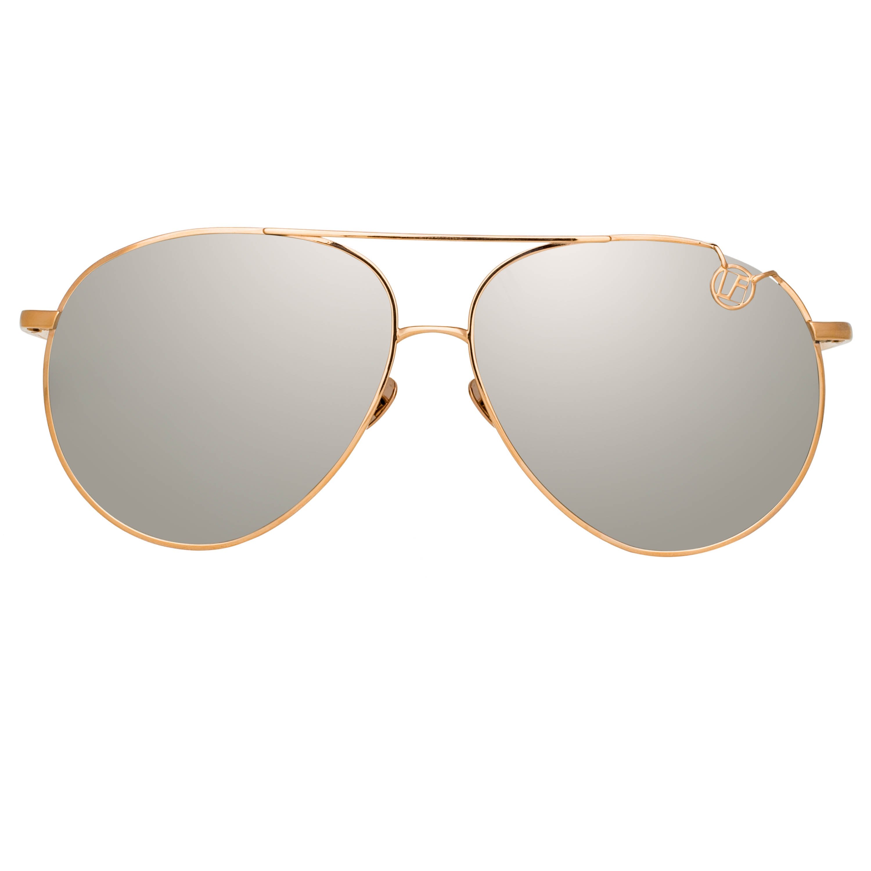 Color_LFL1055C4SUN - Joni Aviator Sunglasses in Rose Gold and Platinum Lenses