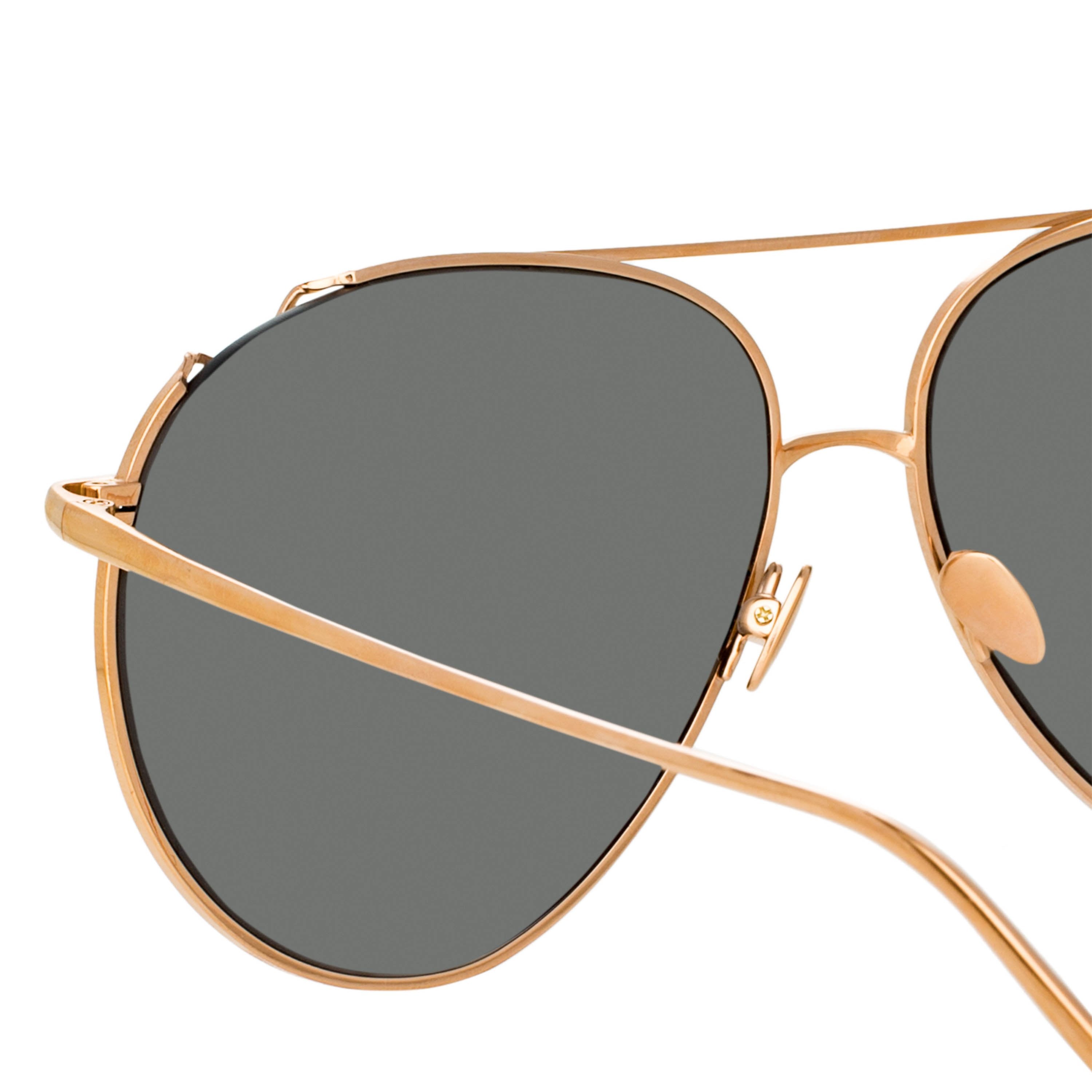 Color_LFL1055C4SUN - Joni Aviator Sunglasses in Rose Gold and Platinum Lenses