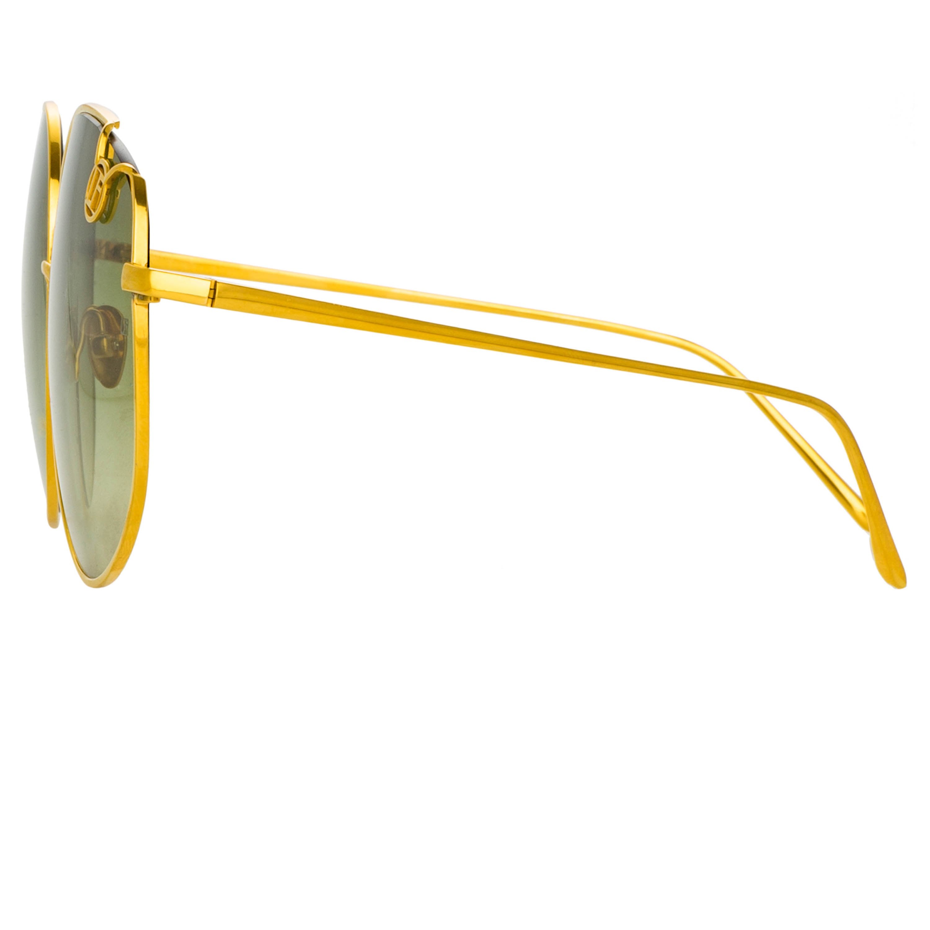 Color_LFL1056C2SUN - Marisa Oversized Sunglasses in Yellow Gold and Green