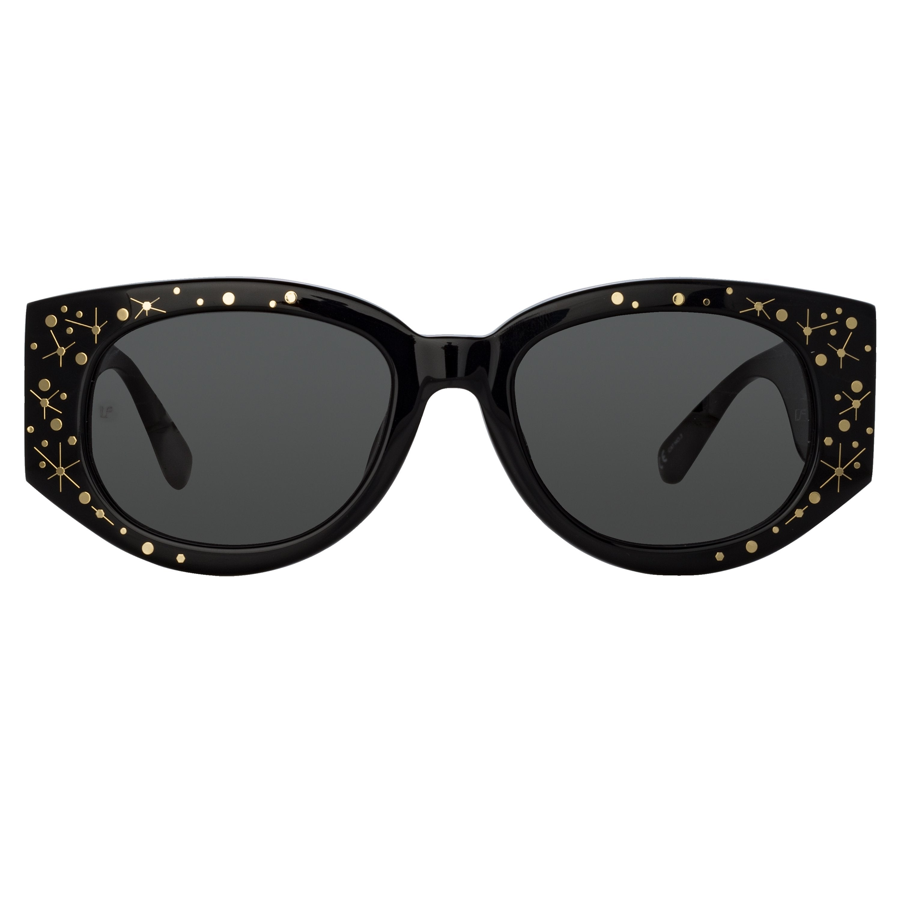Color_LFL1059C5SUN - Debbie D-Frame Sunglasses in Sparkled Black