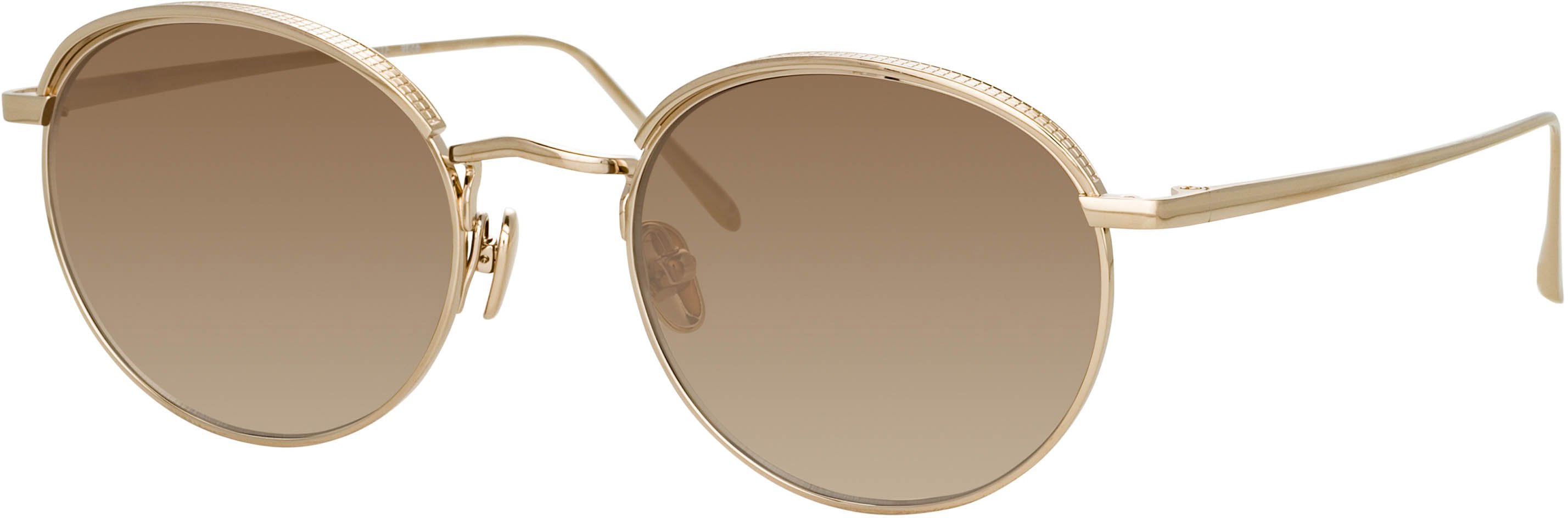 Color_LFL1076C3SUN - Marlon Oval Sunglasses in Light Gold and Mocha