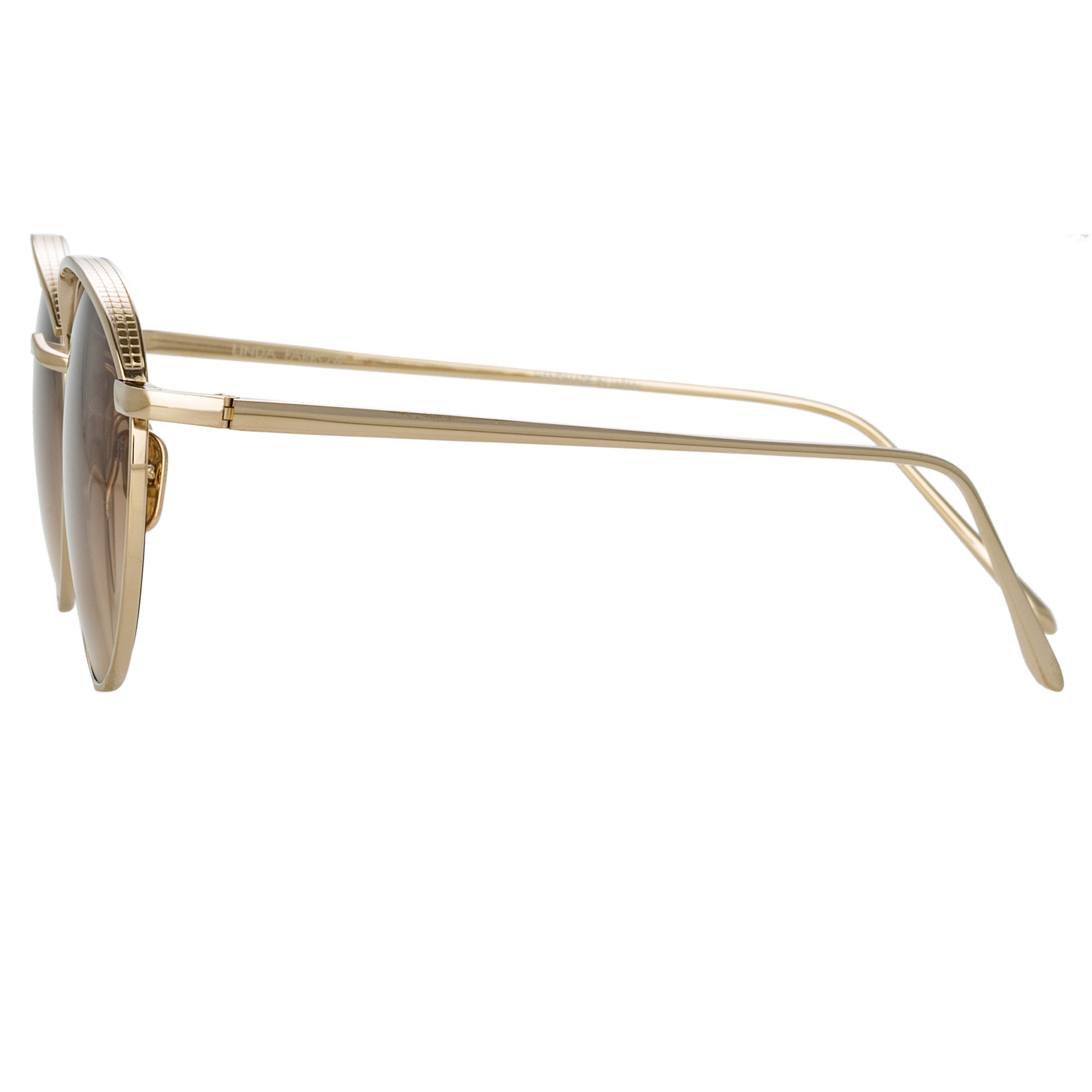 Color_LFL1076C3SUN - Marlon Oval Sunglasses in Light Gold and Mocha