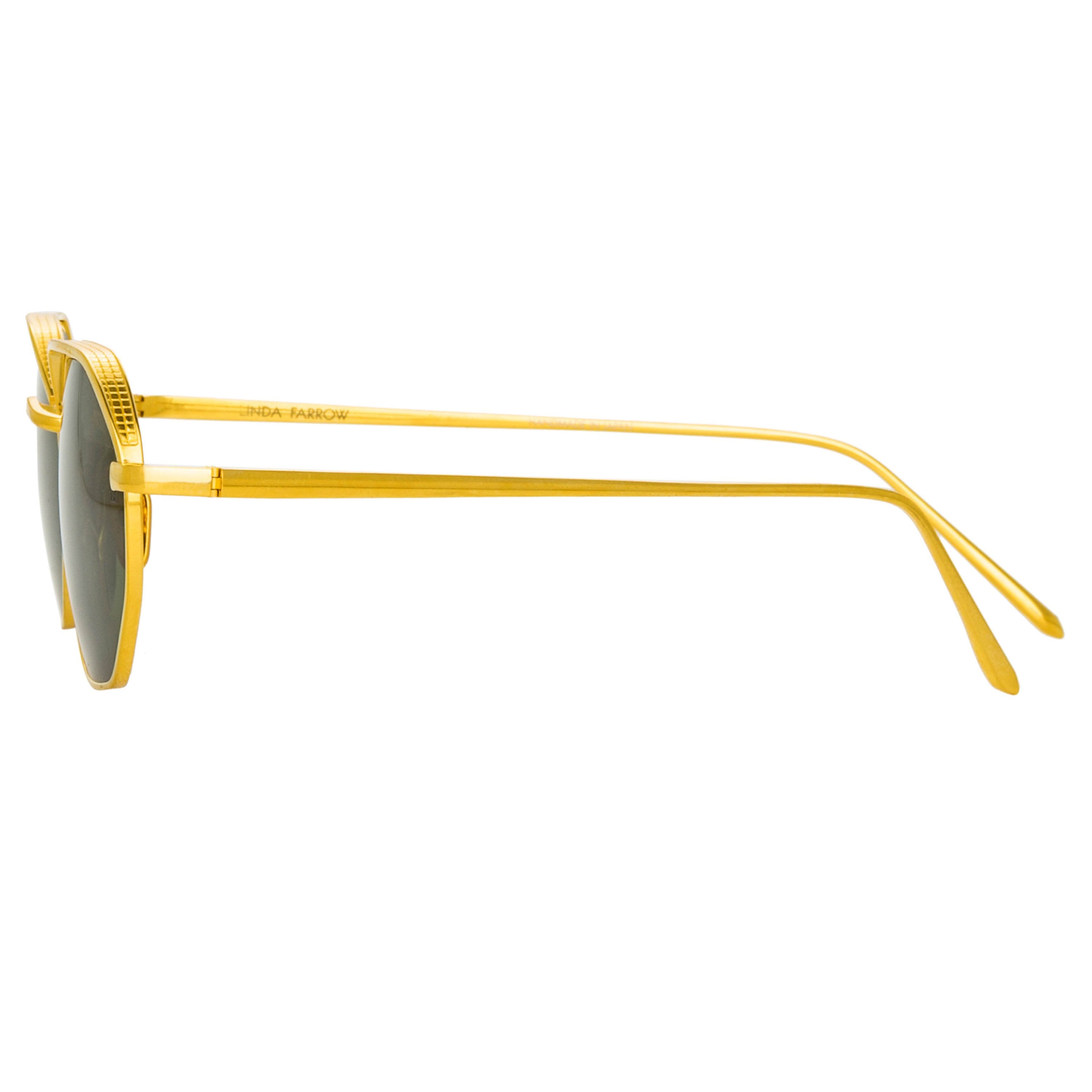 Color_LFL1077C1SUN - Shaw Angular Glasses in Yellow Gold and Green