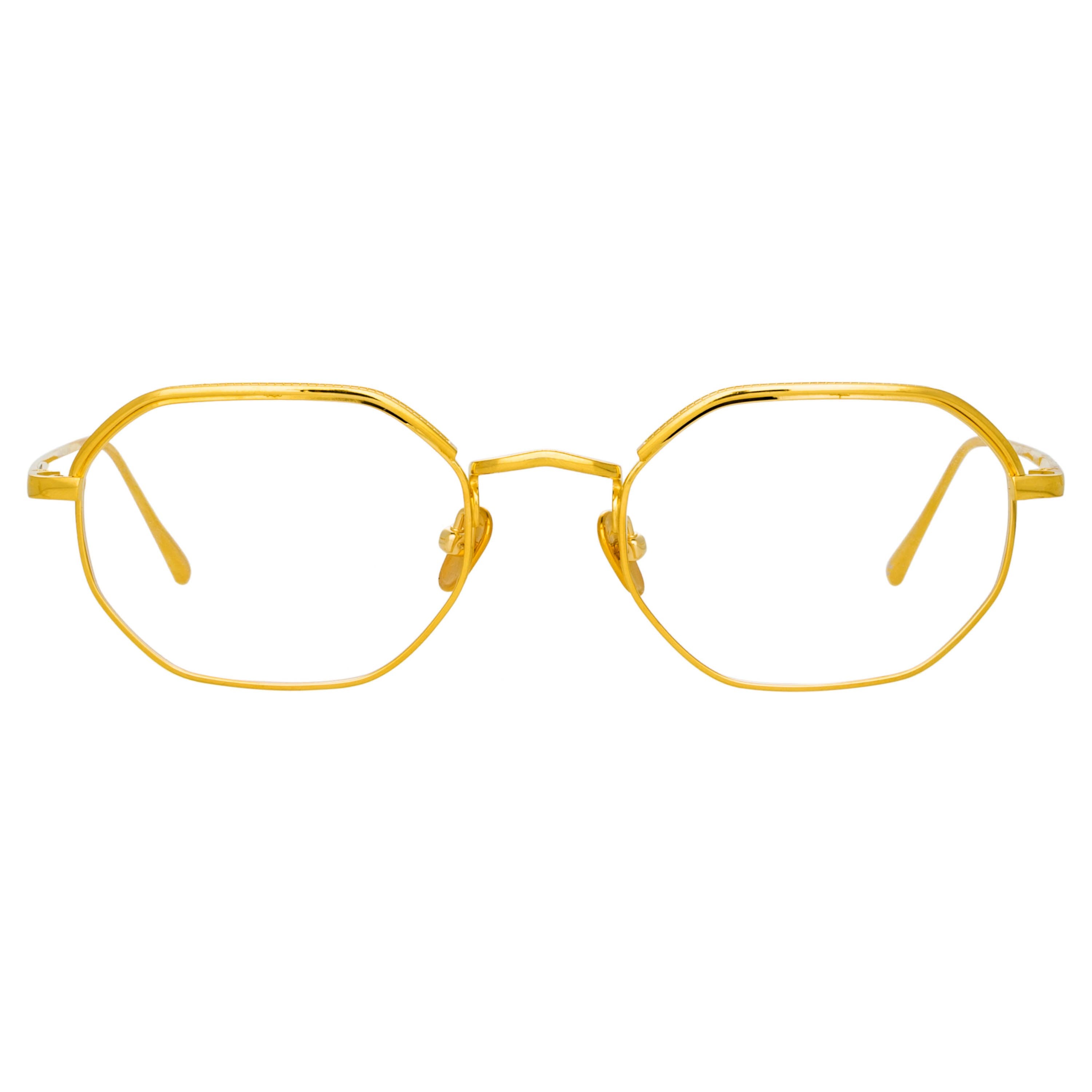 Color_LFL1077C5OPT - Shaw Angular Optical Frame in Yellow Gold
