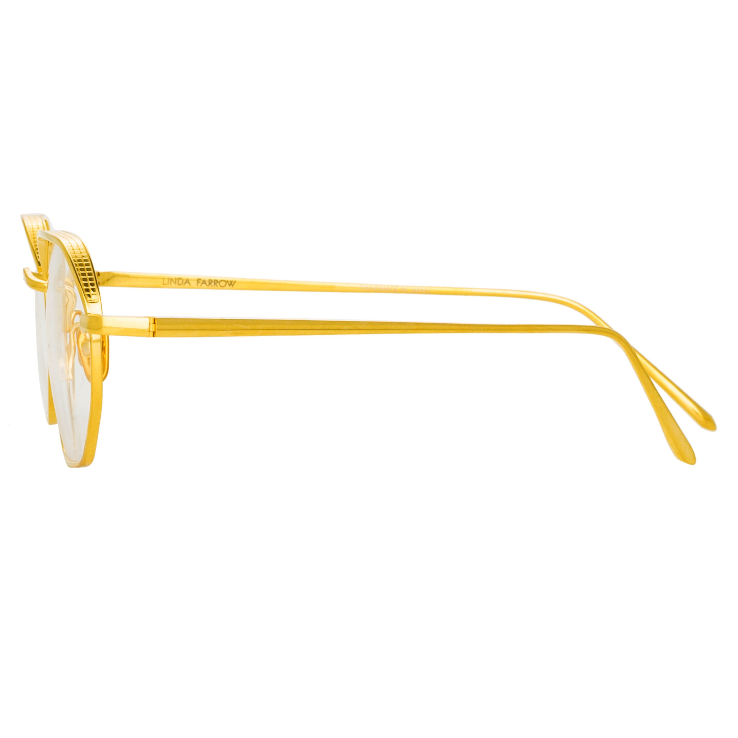Color_LFL1077C5OPT - Shaw Angular Optical Frame in Yellow Gold