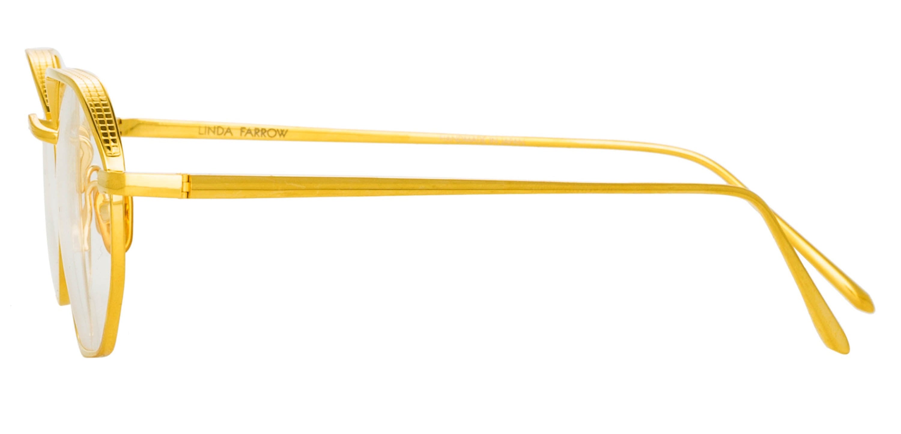 Color_LFL1077C5OPT - Shaw Angular Optical Frame in Titanium Yellow Gold