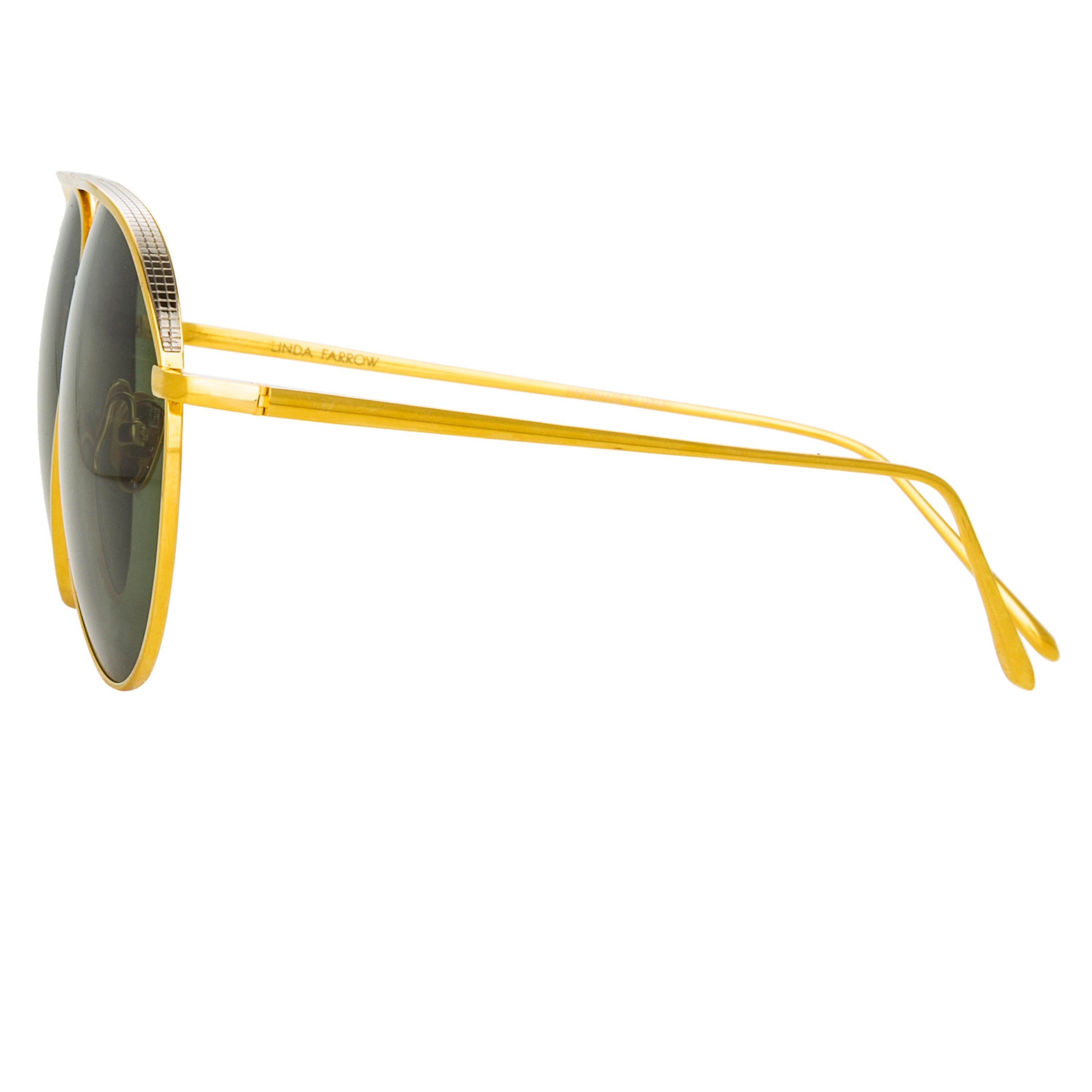Color_LFL1078C1SUN - Roberts Aviator Sunglasses in Yellow Gold and Green