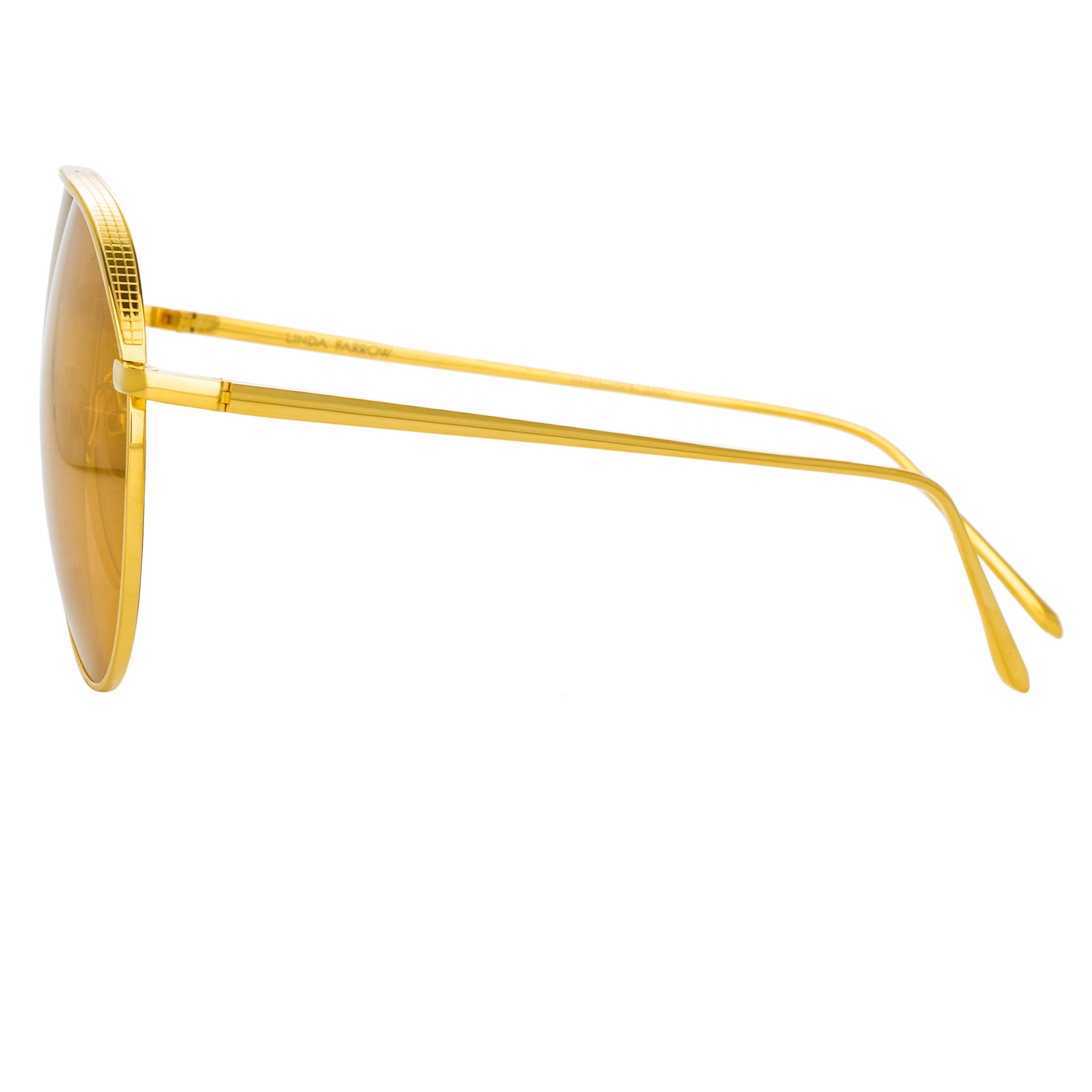 Color_LFL1078C2SUN - Roberts Aviator Sunglasses in Yellow Gold and Gold Lenses