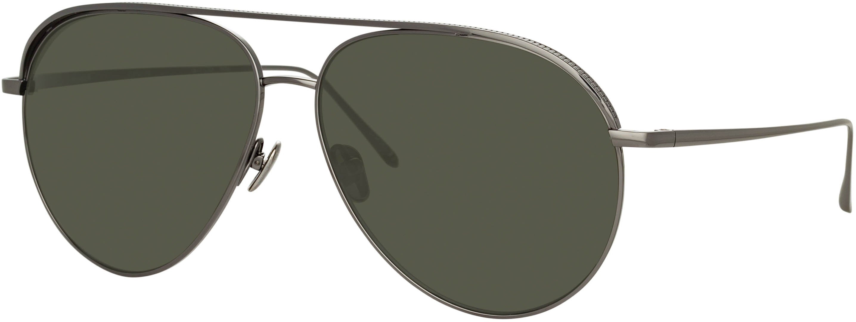 Color_LFL1078C3SUN - Roberts Aviator Sunglasses in Nickel and Grey
