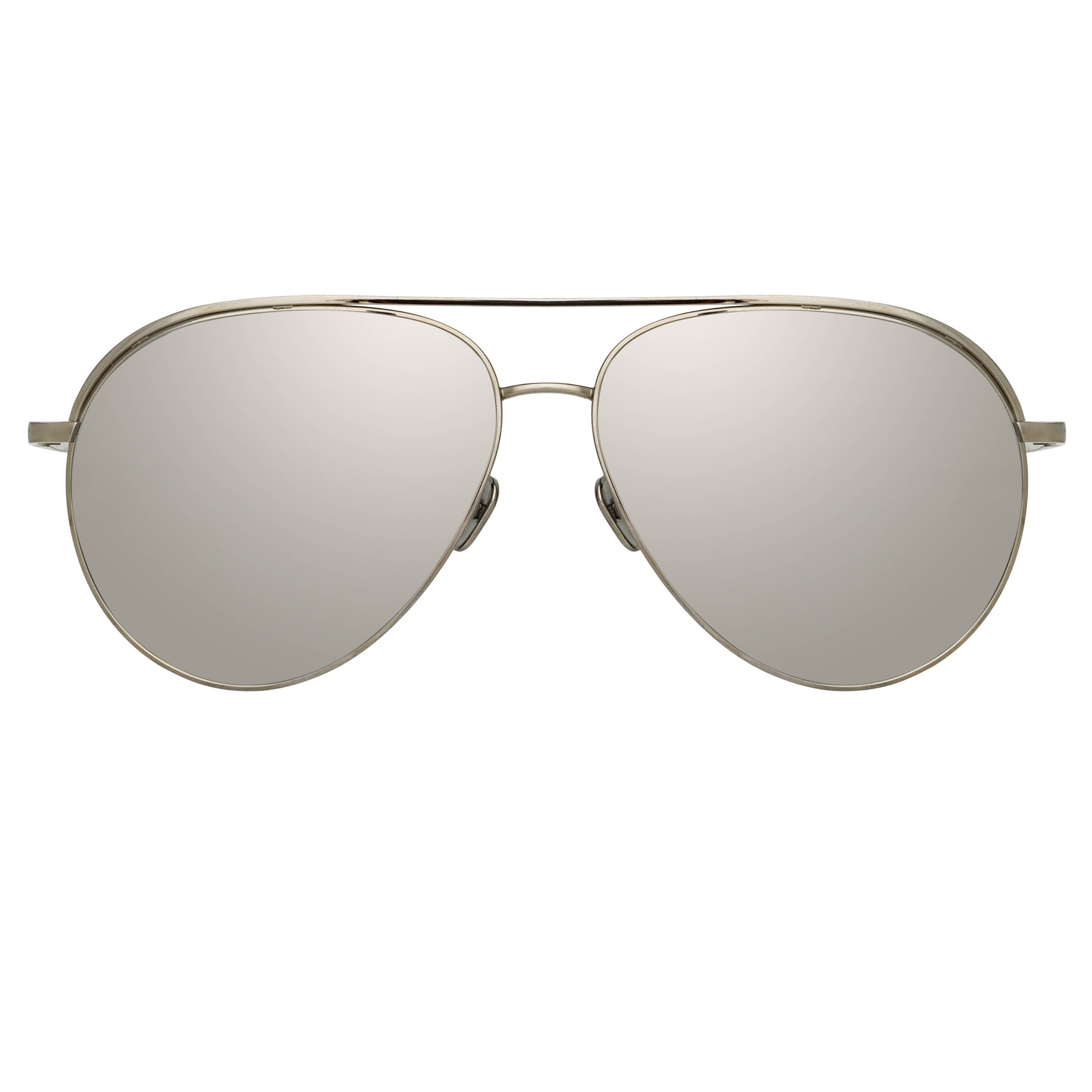Color_LFL1078C4SUN - Roberts Aviator Sunglasses in White Gold and Platinum