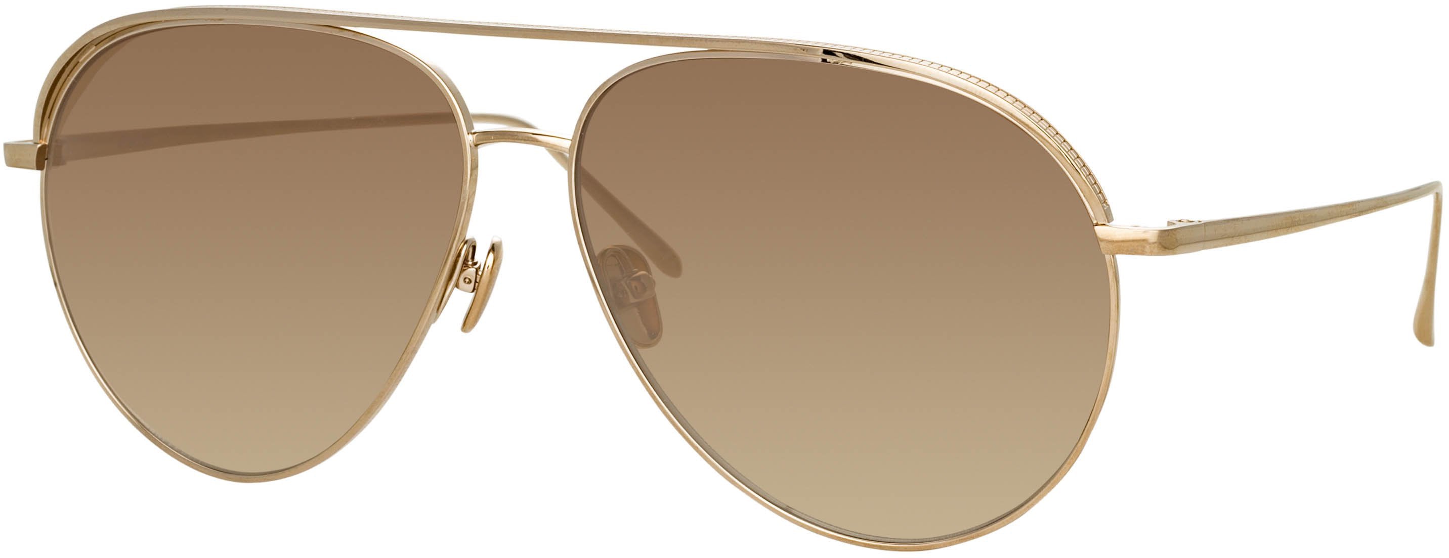 Color_LFL1078C6SUN - Roberts Aviator Sunglasses in Light Gold and Mocha