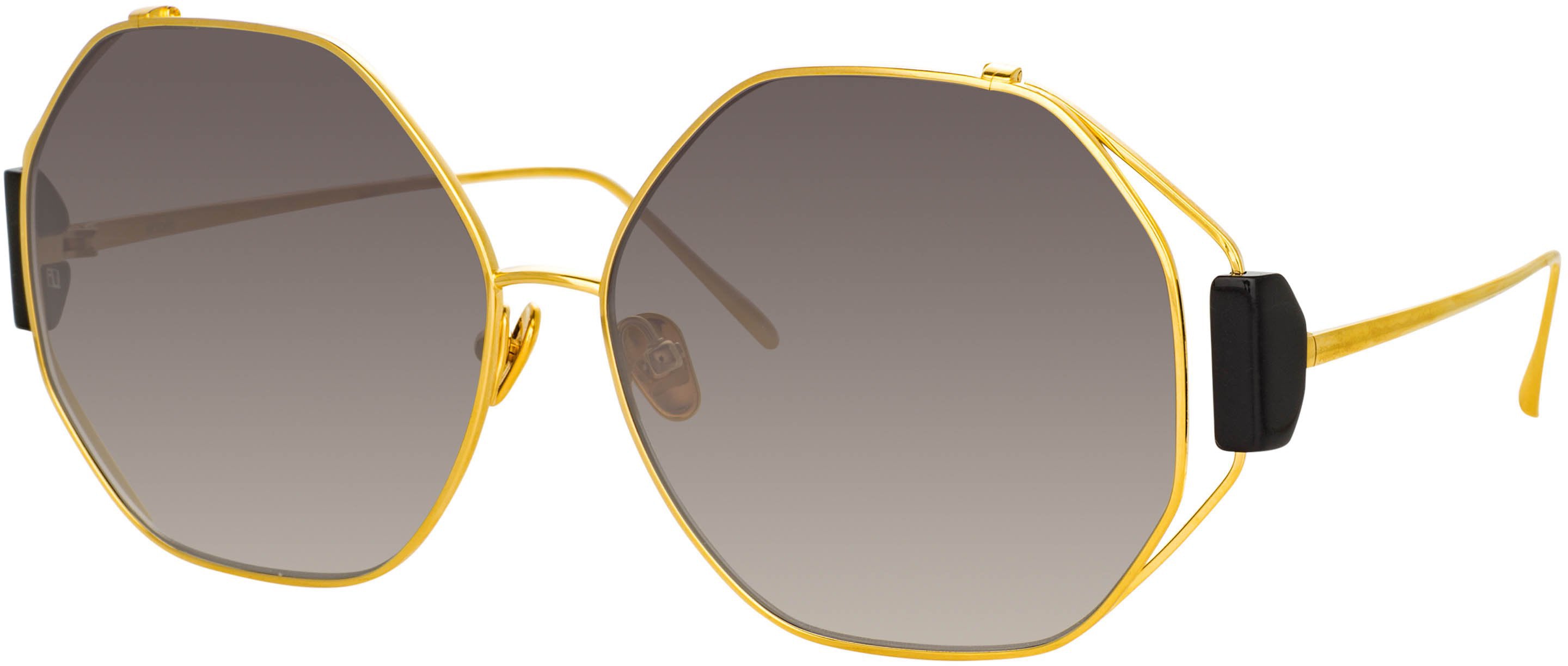 Color_LFL1089C1SUN - Marie Oversized Sunglasses in Yellow Gold and Grey